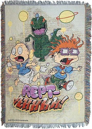 Northwest Nickelodeon Rugrats Nick Rewind, manta tejida con tapiz, 48 x 60 pies, multicolor