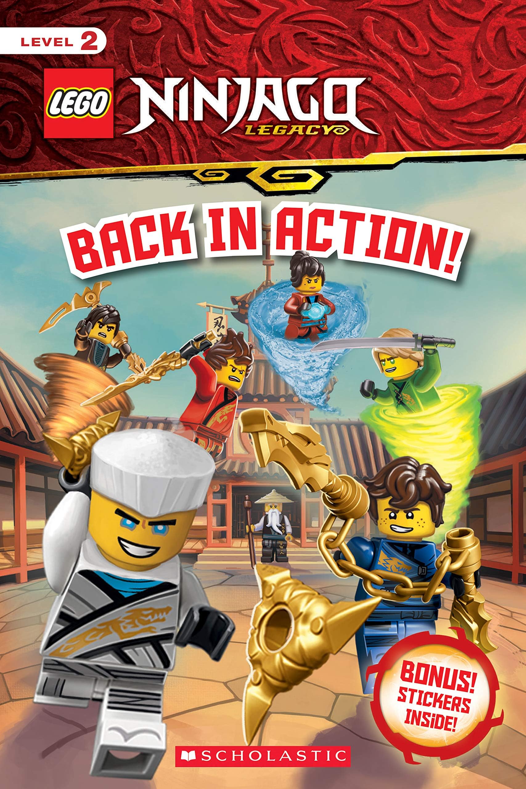 Back in Action!: Reader With Stickers (Lego Ninjago Legacy: Scholastic Readers, Level 2) Paperback – Sticker Book, 4 Feb. 2020
