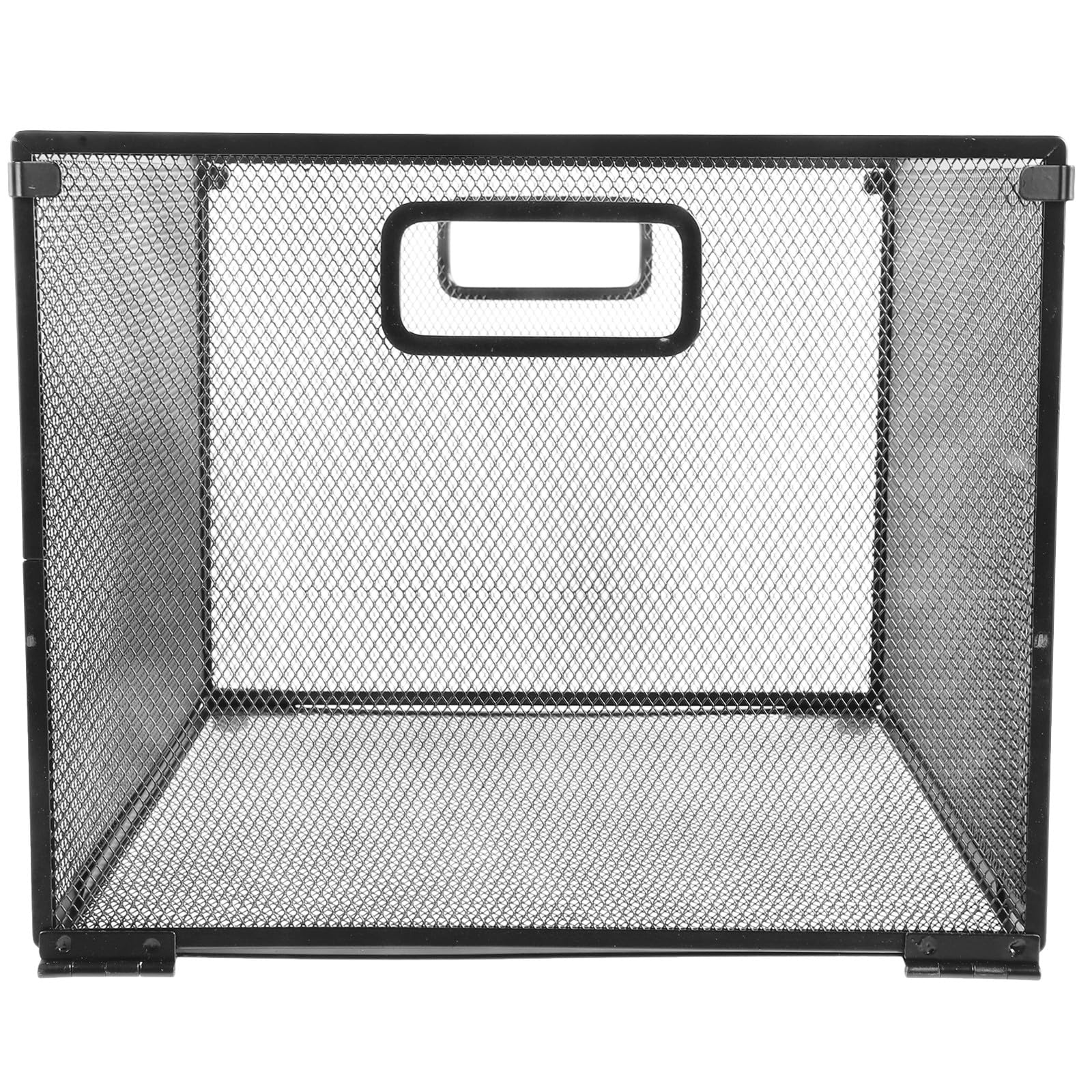 Porte-dossiers Suspendu en Fer Noir Pliable, Organisateur de Bureau Facile à Nettoyer Cadre en Maille, pour Rangement et Organisation sur Bureau