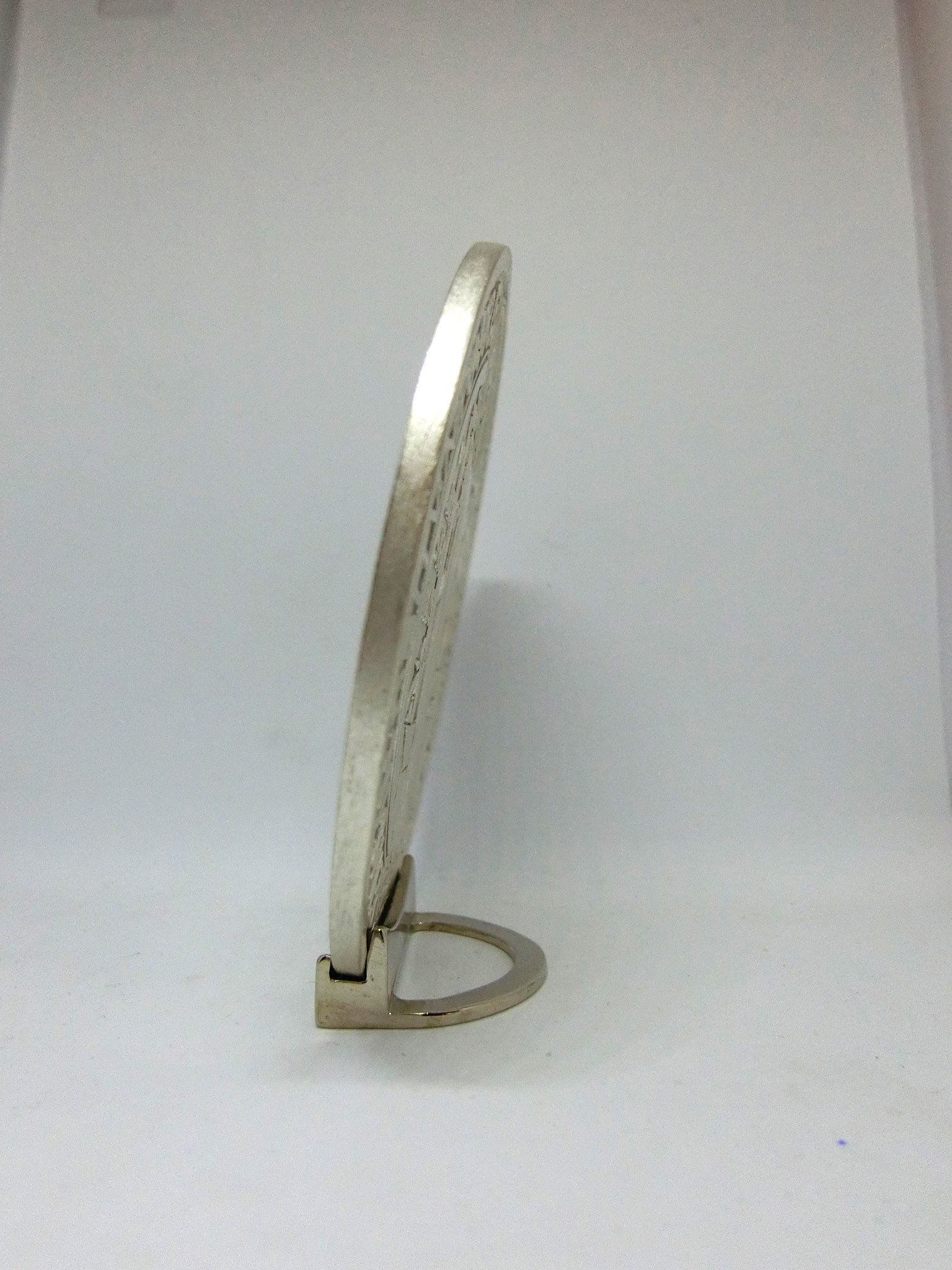 GTBITALY 69.080.30 Base medalla San Benito medida 10 cm plata con base expositora exorcista exorcismo