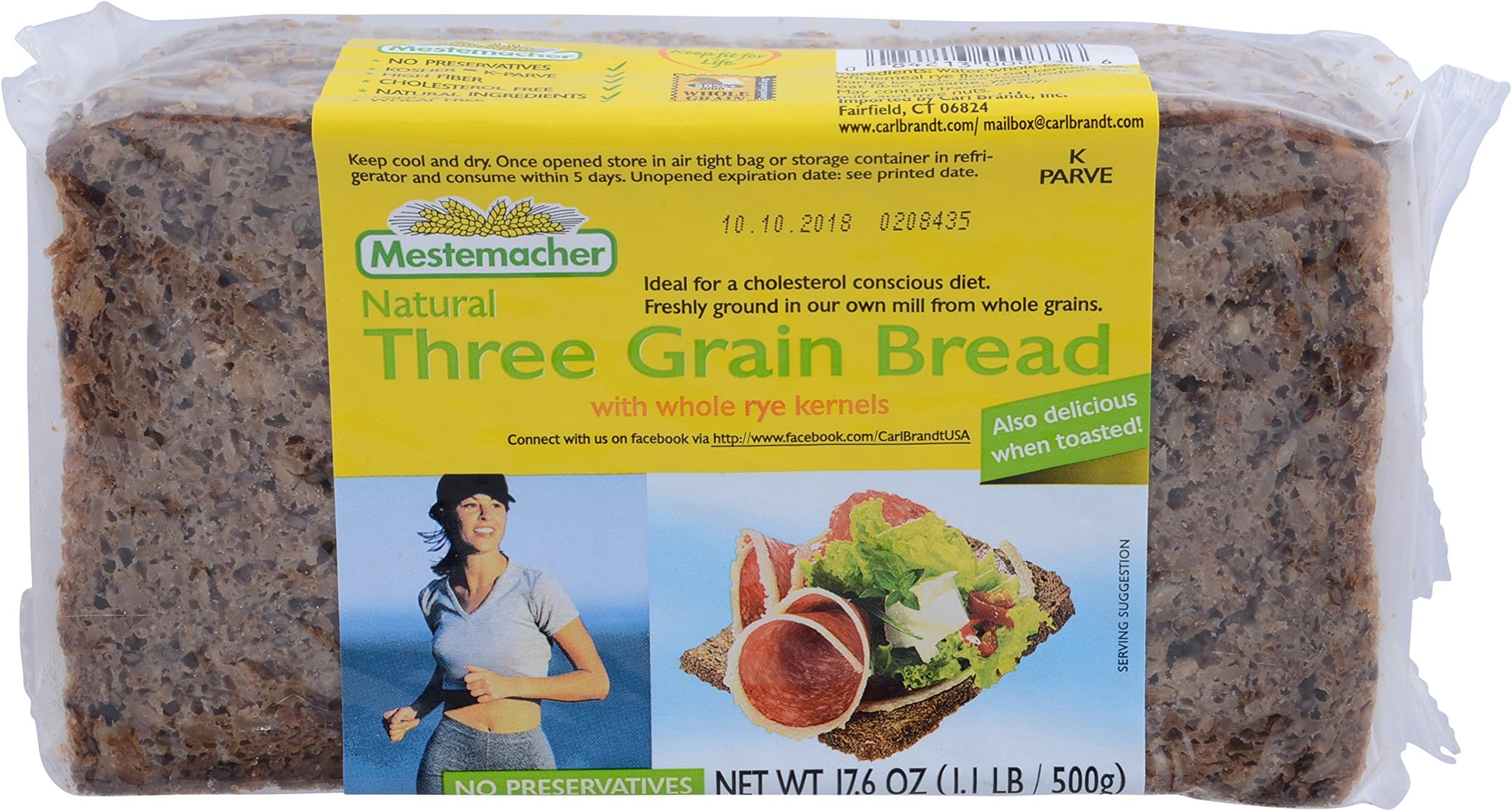 Bread Three Grain, 17.6-Ounce (Pack of 6)