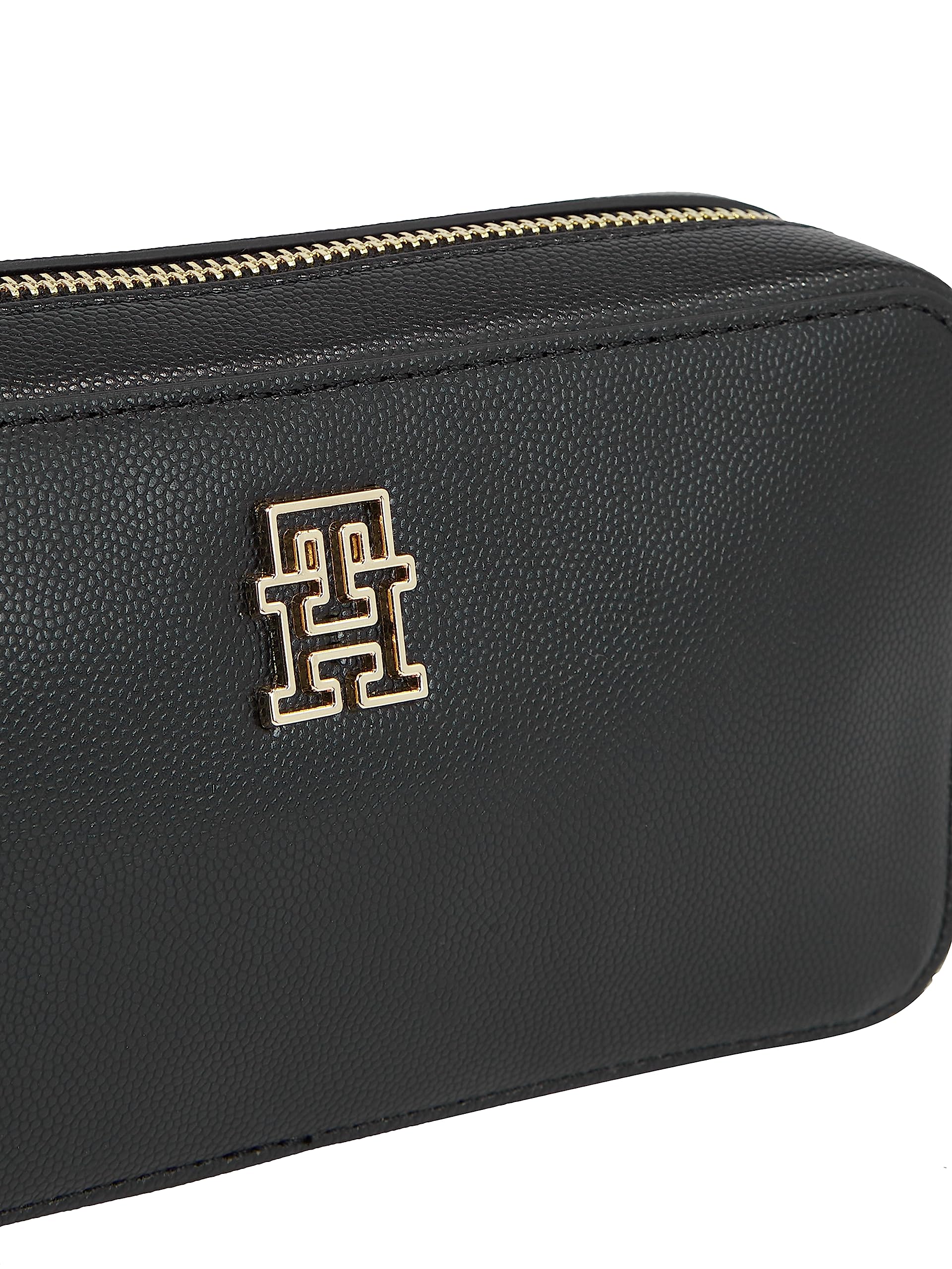 Tommy Hilfiger TH Timeless Chain Camera Bag AW0AW15666 Crossovers, Negro (Black)