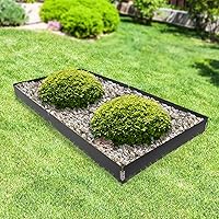 Vista 7 de Borde de acero para césped, 40 pulgadas de largo, borde de acero de 8.4 pulgadas de profundidad, borde de borde de jardín negro, borde de paisaje