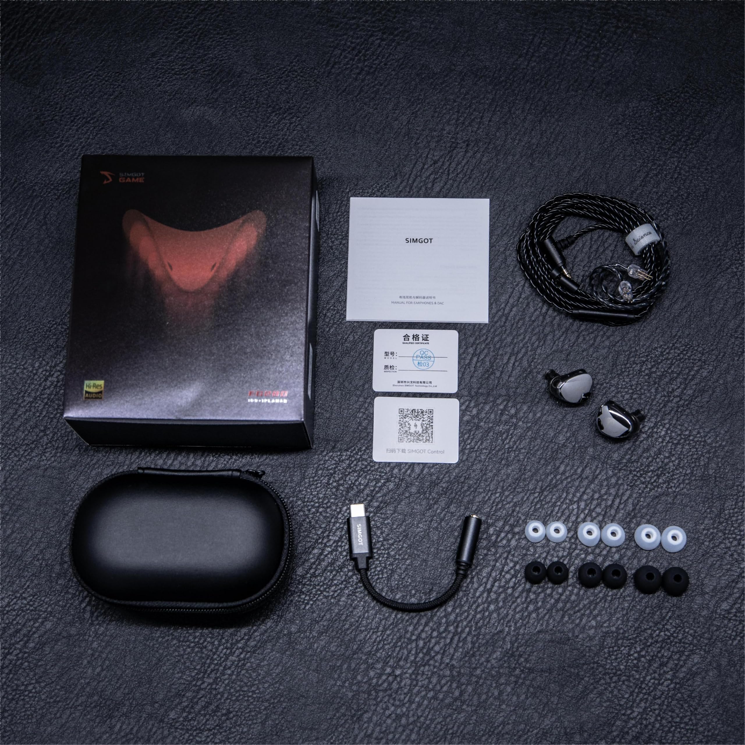 Linsoul SIMGOT EG280 In Ear Monitor, 1DD+1Planar HiFi IEM, Cuffie da Gaming con Microfono, Cavo OFC Staccabile da 1,7 metri con 2pin, con Adattatore USB-C, per Giochi FPS e Musicisti Audiophile