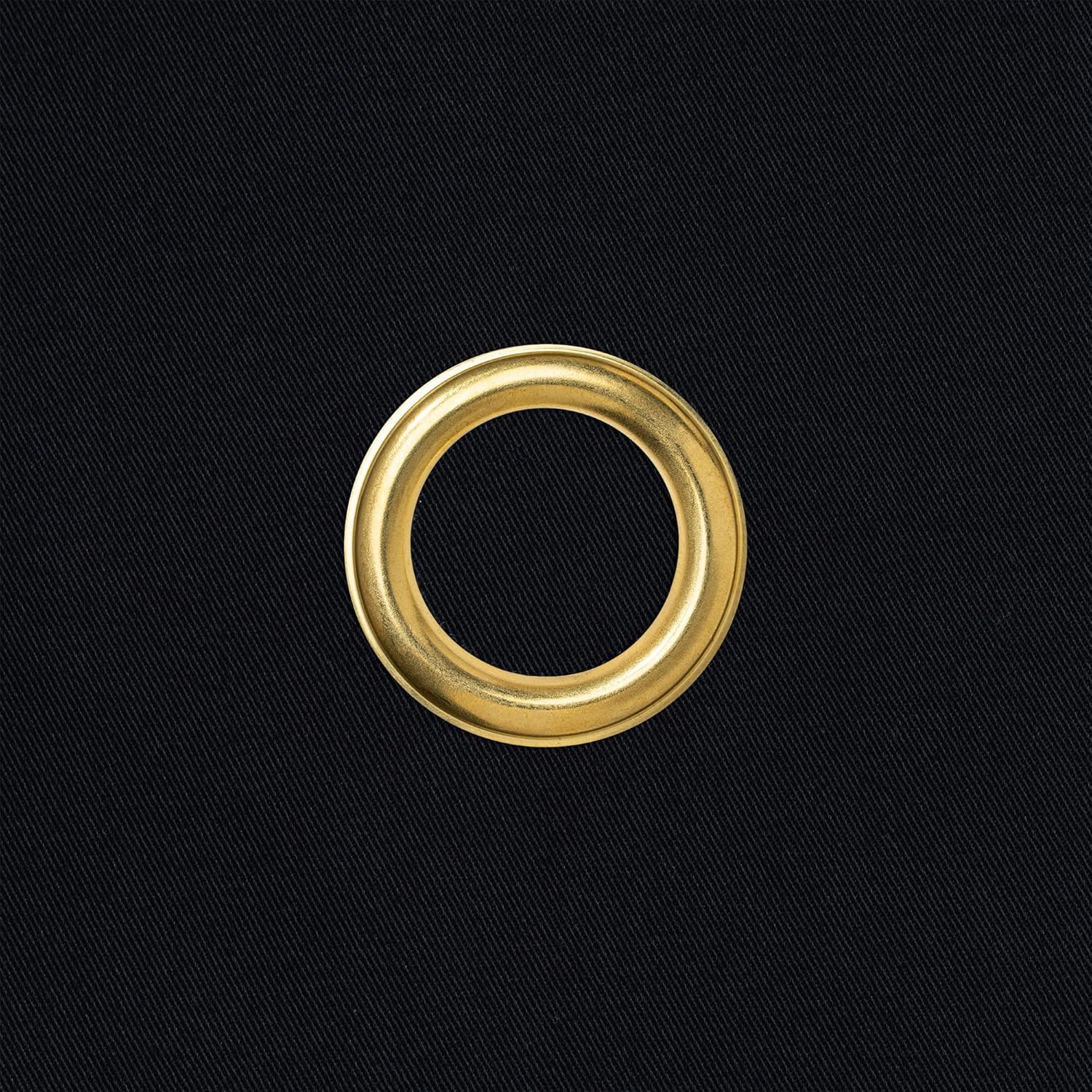 Classic Collection, Bottle Cloths with Metal Ring for Ice Buckets, Cotton, 42 cm, Corner Hole (Black with Gold Ring, Pack of 2)
