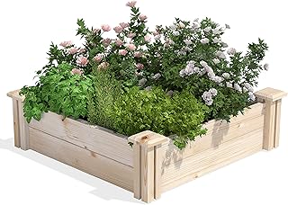 Greenes Fence Original Pine Raised Garden Bed, 2' x 2' x 7