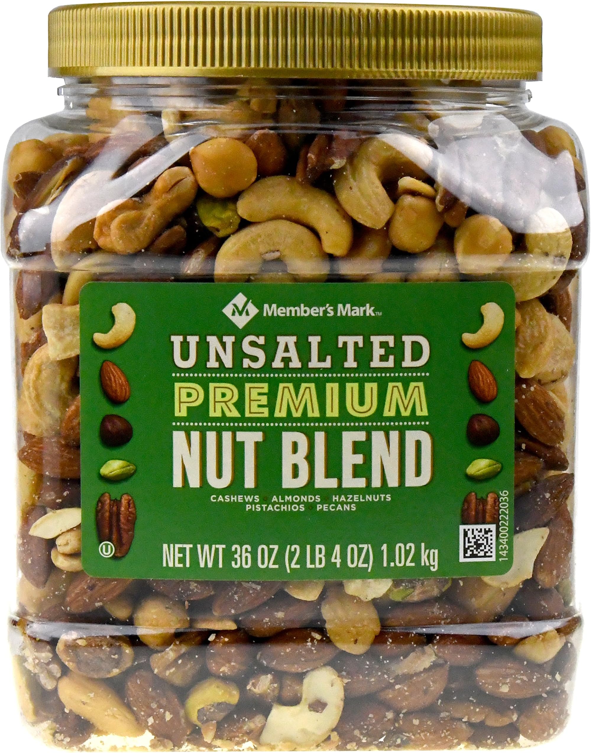 Members Mark Unsalted Premium Deluxe Mixed Nuts, 34 oz