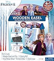 Vista 1 de Disney Frozen 2 Caballete de madera de doble cara con rollo de papel para colorear de 25 pies AS46283, multicolor