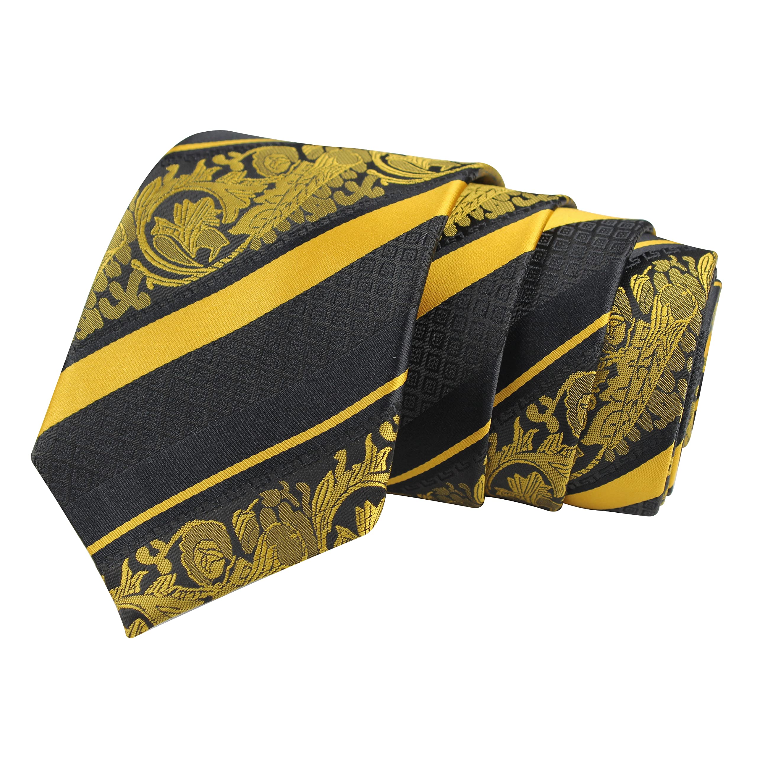 peluche Pricess Divine Striped Golden Neck Tie For Men-picture-16