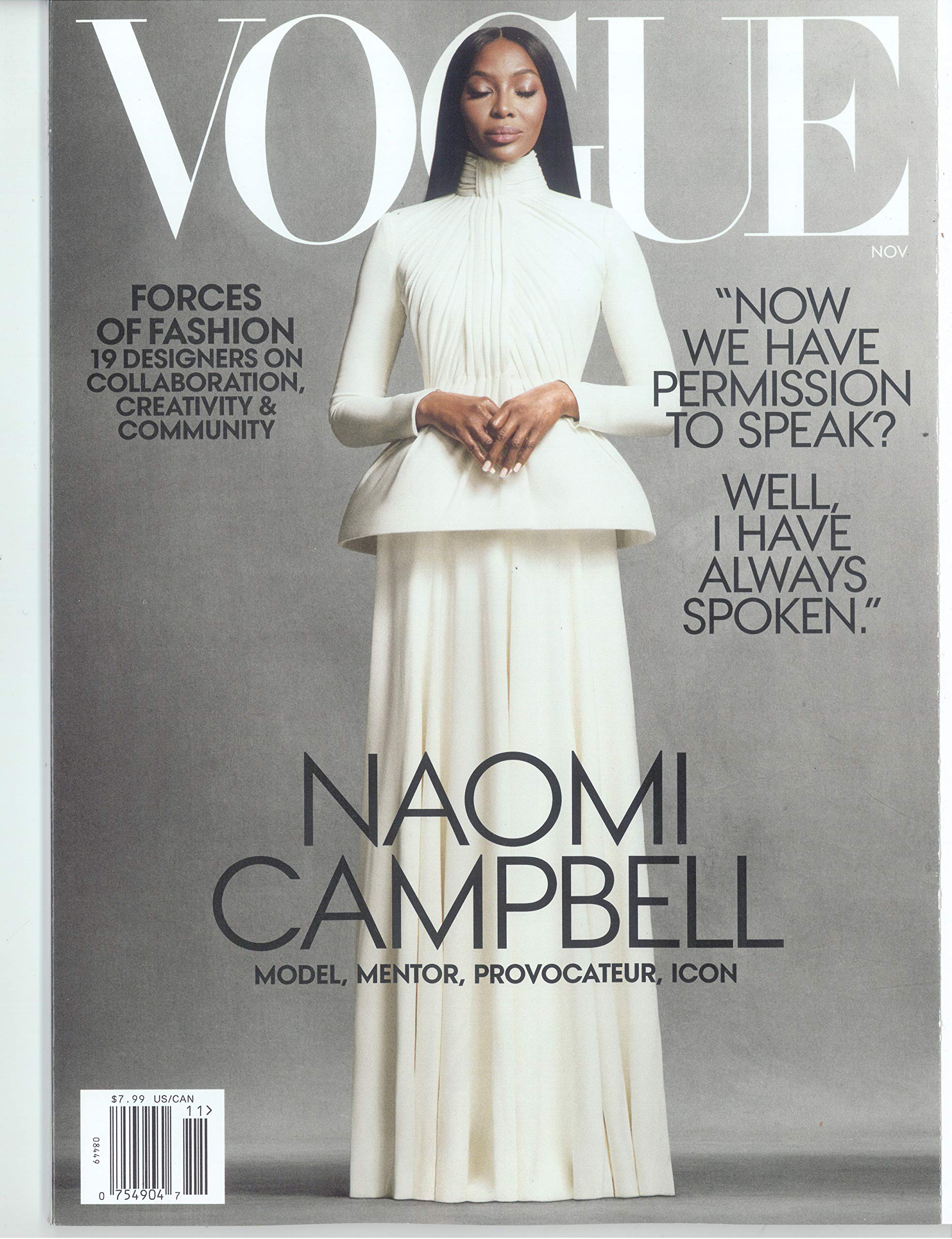 VOGUE MAGAZINE - NOVEMBER 2020 - NAOMI CAMBELL