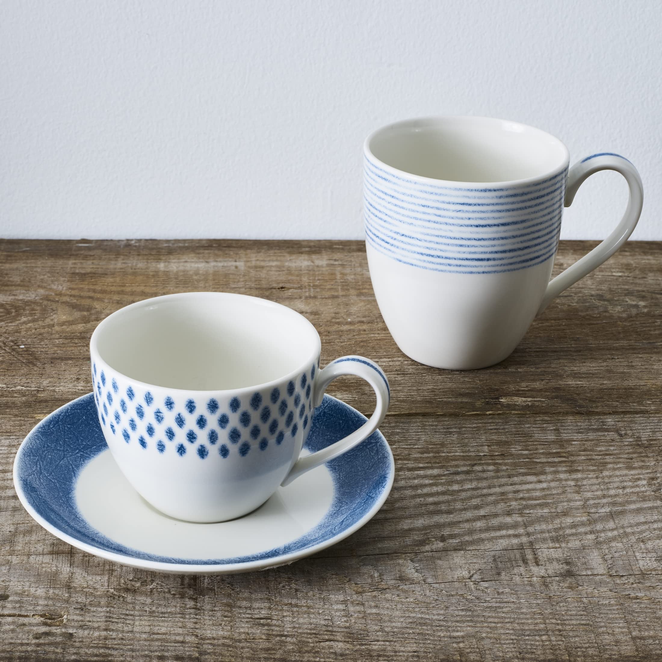 Noritake Blue Hammock Set of 4 Saucers, 6-1/4