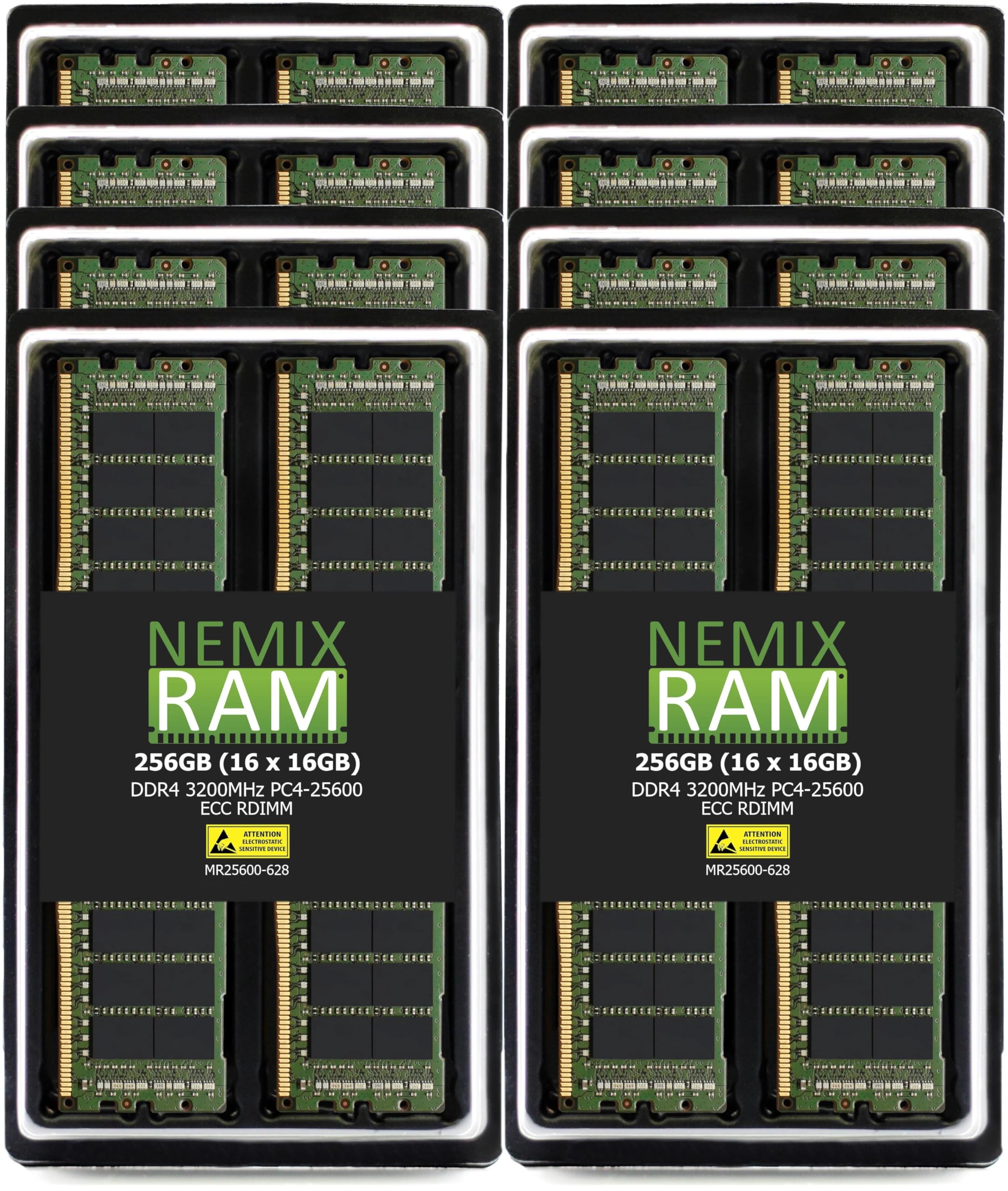 256GB 16X16GB DDR4 3200MHz PC4-25600 2Rx8 1.2V CL22 288-PIN ECC