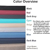 Vista 3 de 10 fundas de cojín de repuesto a prueba de salpicaduras, resistentes a los rayos UV, con cremalleras, máximo compatible con cojines de patio de 25.6