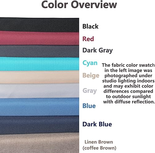 Miniatura 4 de 10 fundas de cojín de repuesto a prueba de salpicaduras, resistentes a los rayos UV, con cremalleras, máximo compatible con cojines de patio de 25.6