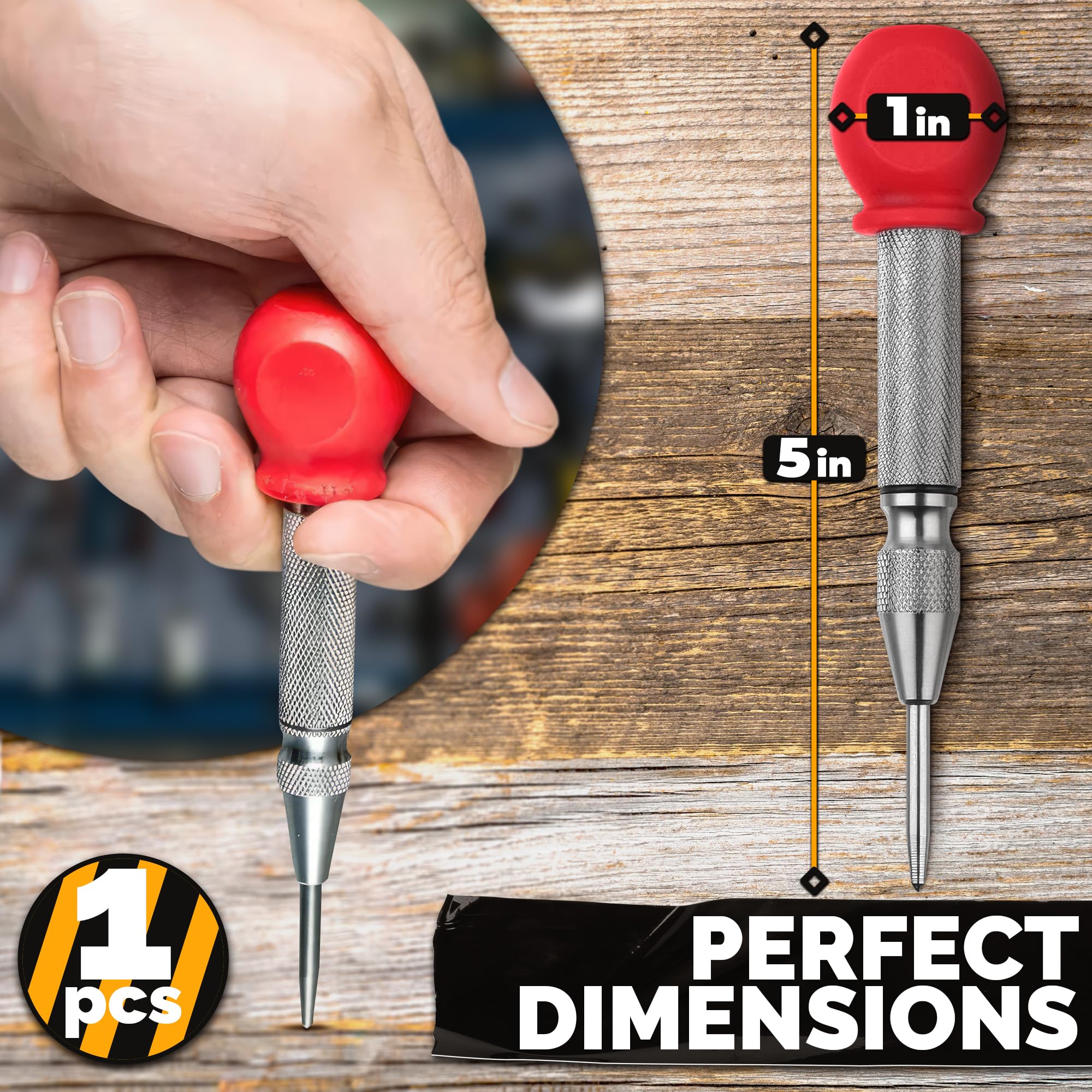 Automatic Center Punch For Metal Scriber Tool 5 Spring