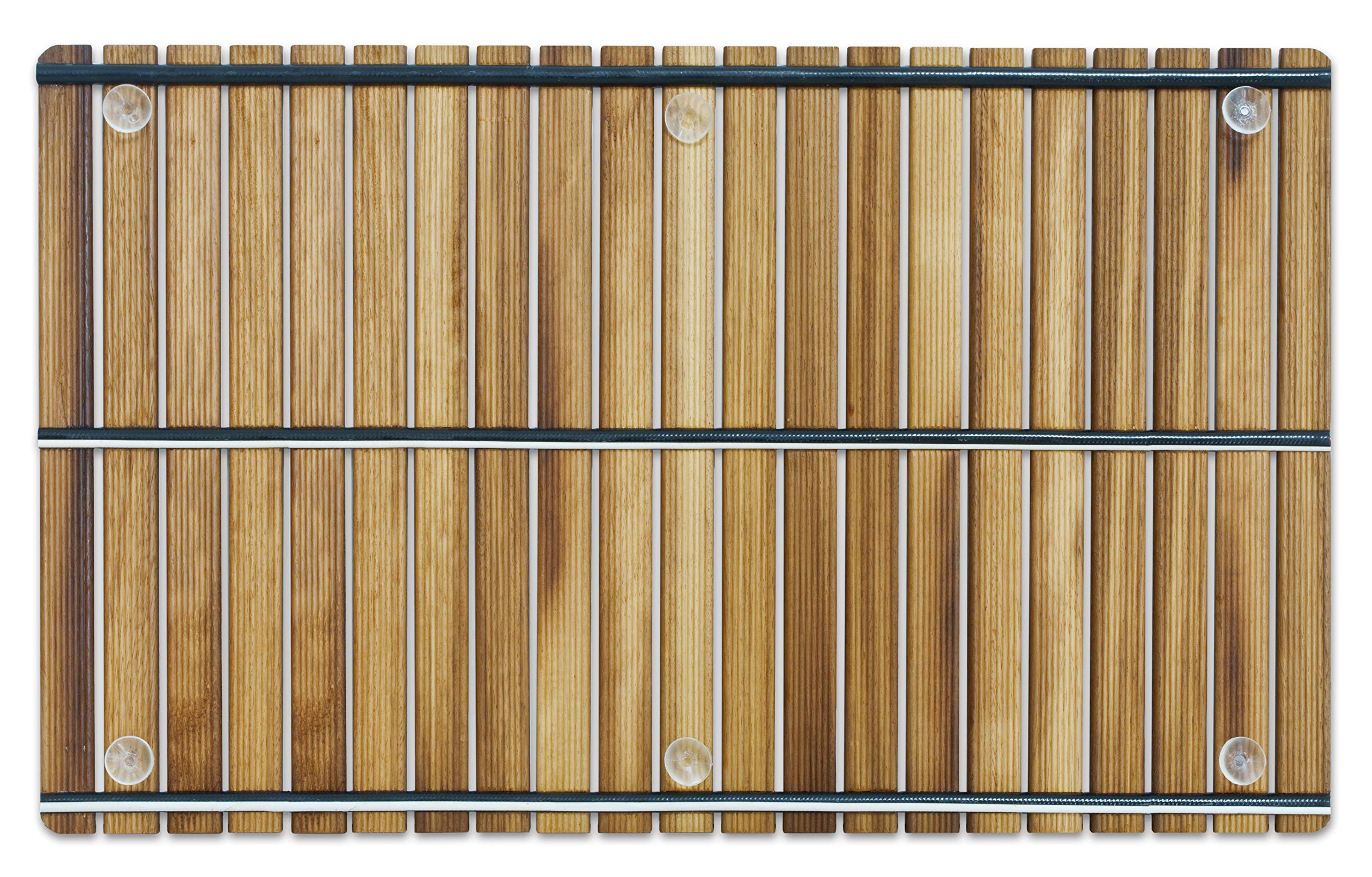 Tarima/Alfombra Flexible para Ducha y baño, en Madera de Teca (50 x 80 cm)