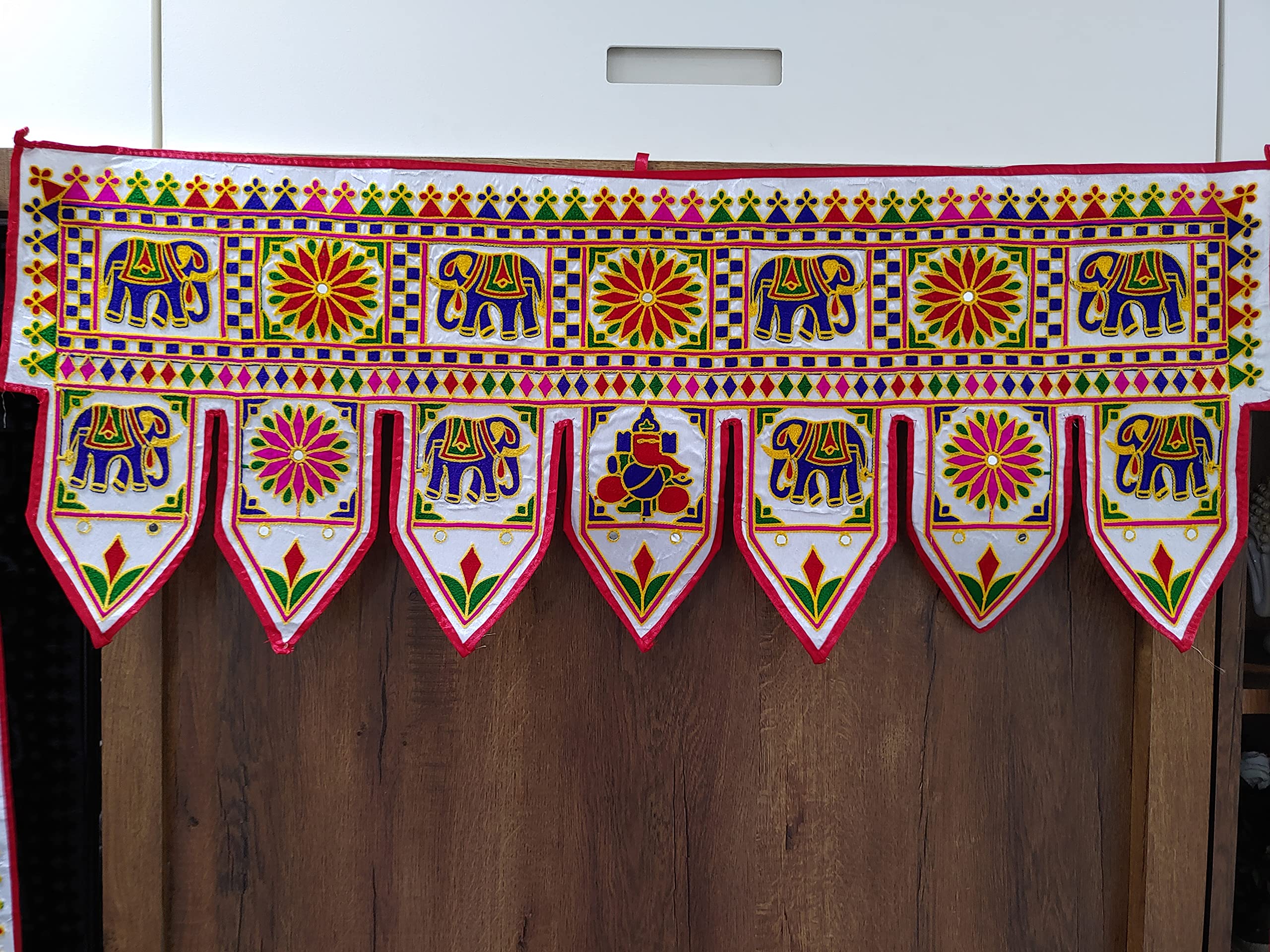 TAURPIUS Cotton Traditional Embroidery Designer Toran Bandarwal for Door with Hanging (3.5 Foot) (HATHIGOTI Big) (B0CBKM5ML7) Amazon Price History, Amazon Price Tracker