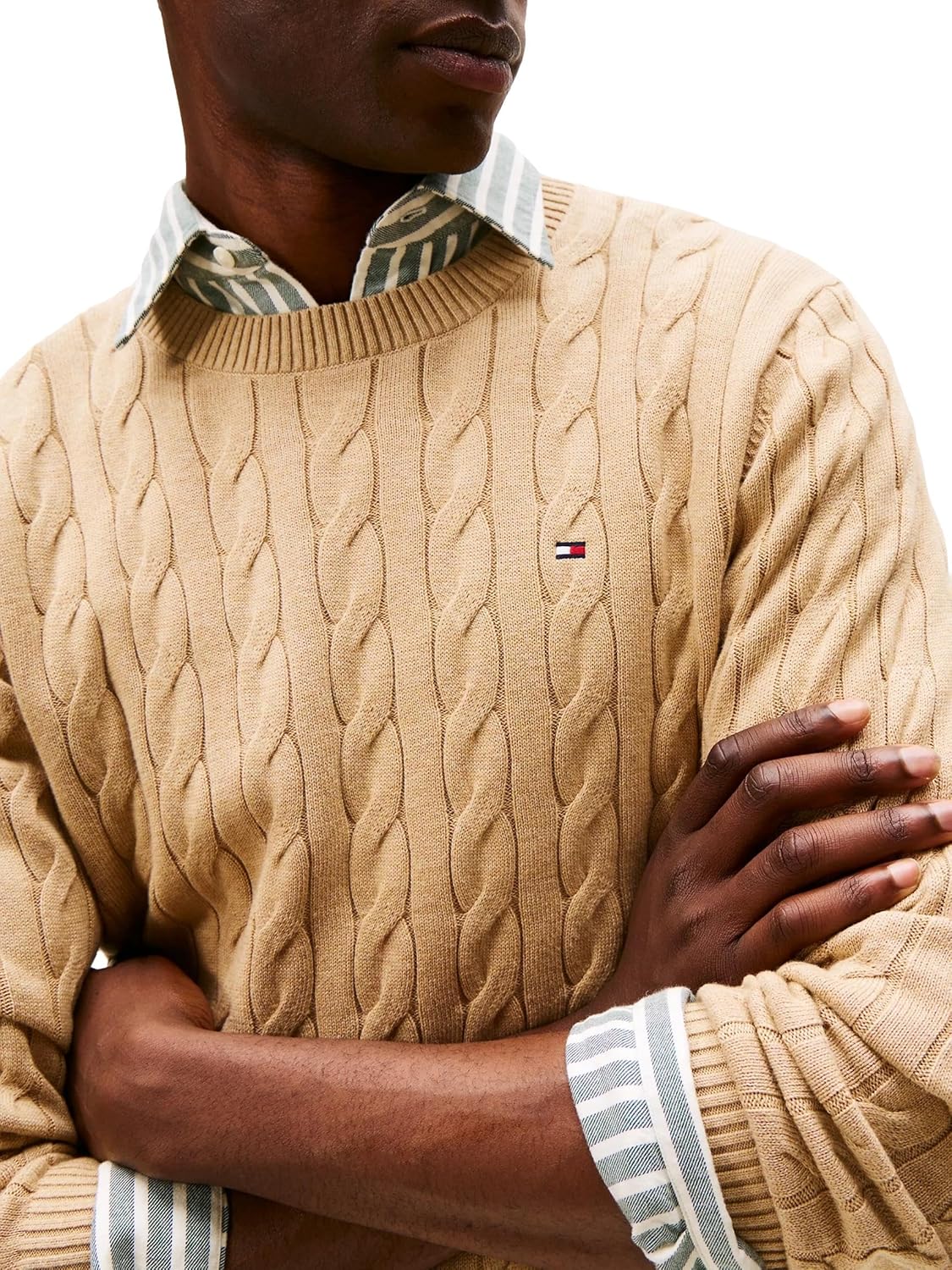 Tommy Hilfiger Men's Iconic Cable Knit Sweater 2024 Collection - Image 3