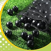 Vista 4 de Paquete de 80 pelotas de práctica de golf con vuelo limitado de 42 mm, pelota de entrenamiento de golf de plástico hueca con flujo de aire