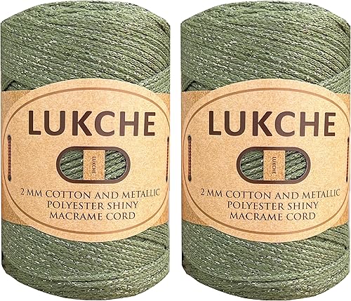 Cordón de macramé de algodón brillante de 2 mm, 205 yardas, cordón de macramé para colorear para colgar en la pared, bolsos, portaplantas,
