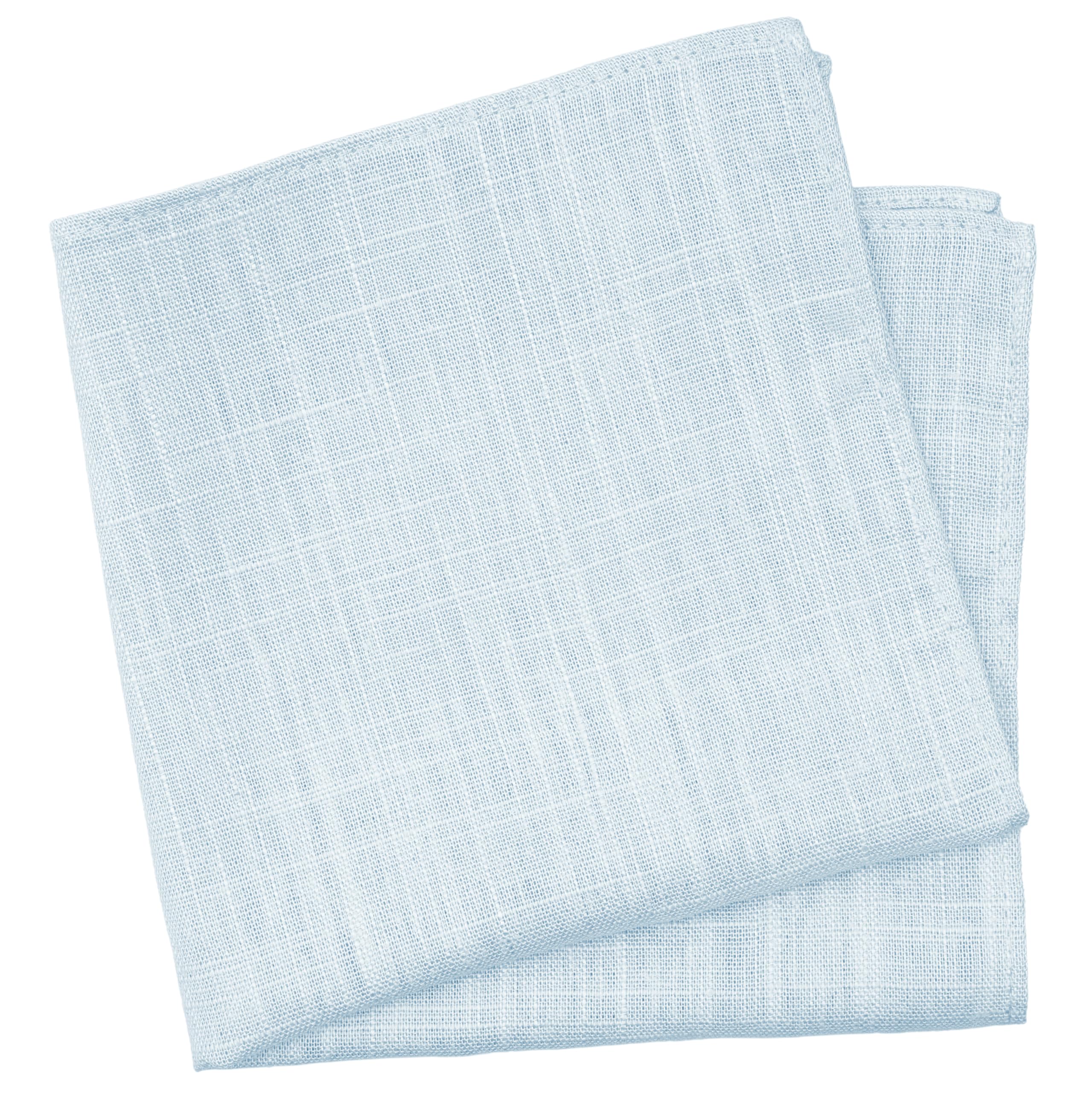Solid Pocket Square for Men, Cotton and Linen Blend-image-1