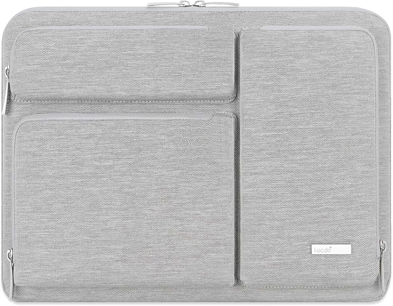 Lacdo 360° Protective Laptop Sleeve Case for 15.6 Inch Acer Aspire 5, E 15, Predator Helios 300, Flagship/ASUS VivoBook 15 / Dell Inspiron 15 / Lenovo Ideapad 330 / Pavilion 15, Computer Bag, Gray