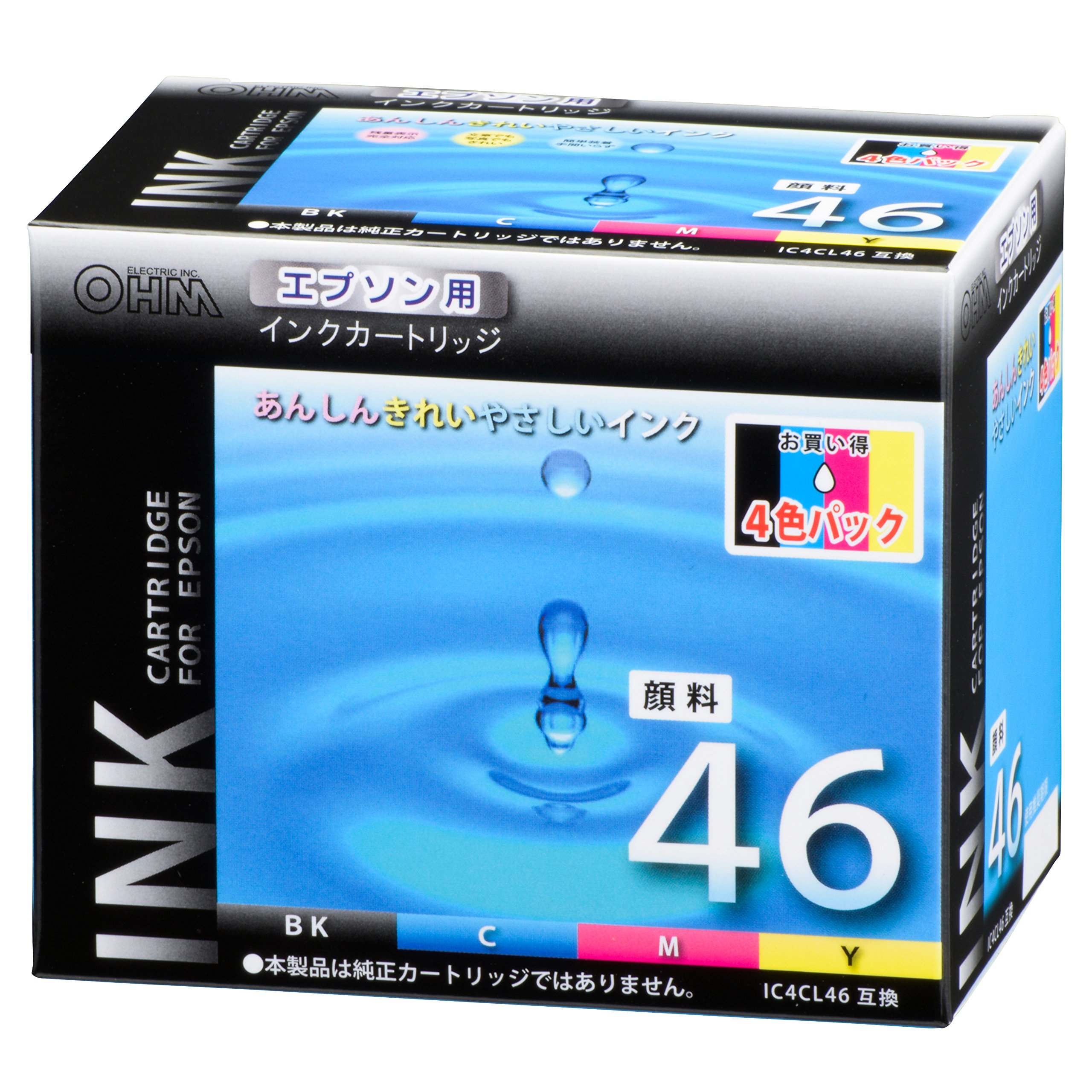 Amazon.co.jp: エプソンIC4CL46互換 顔料4色パック [INK-E46-4PNB