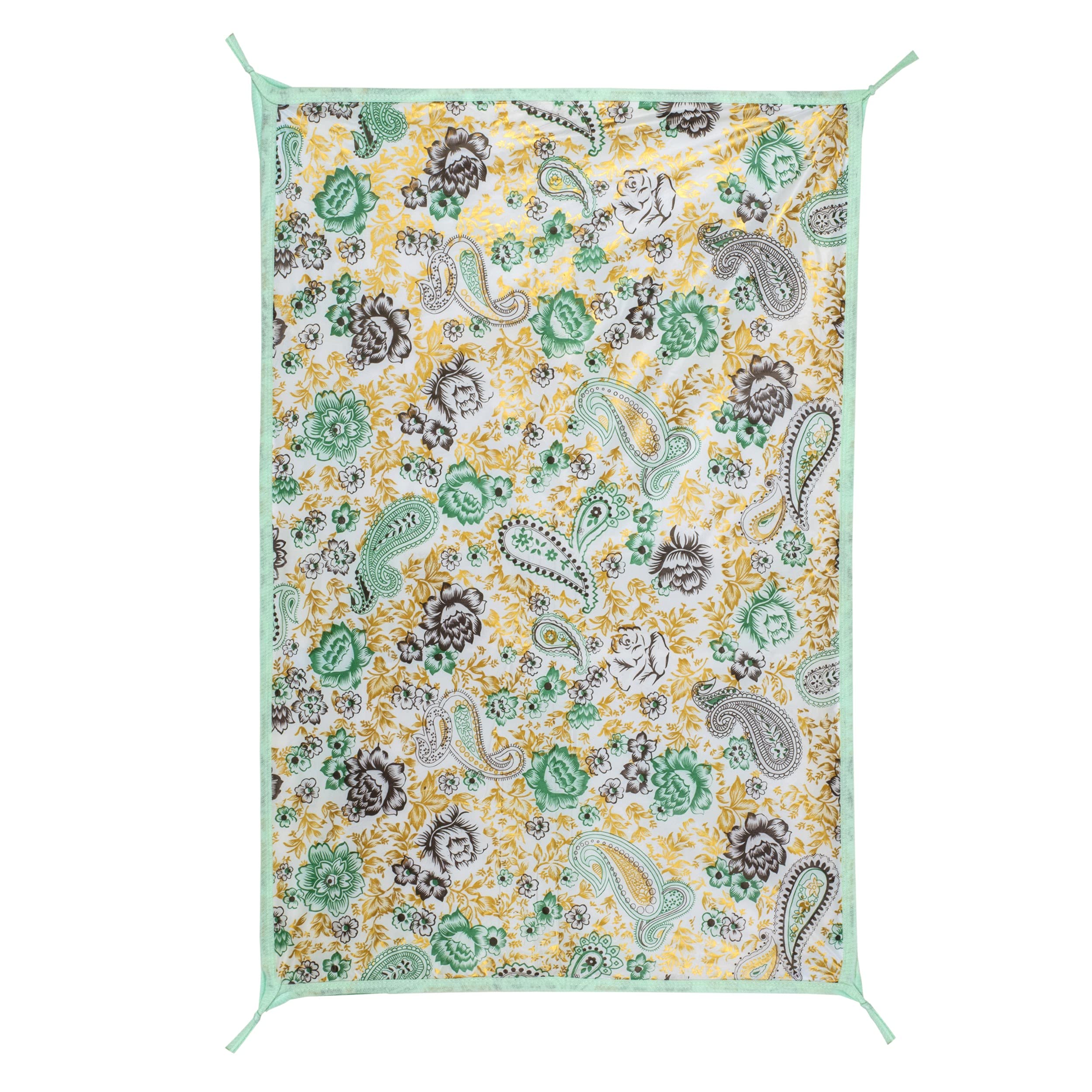 MYFA - Enduring Fashion 2 in 1 Dry Sheet with Towel for Bed and Mattress Protection for Babies (Green) Pack of 1