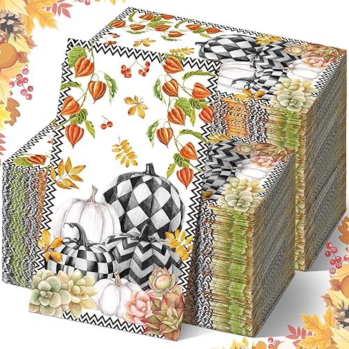 Miniatura 97 de Seajan 200 servilletas de papel de cuervo y gato, toallas de mano desechables para baño, toallas desechables para invitados de primavera y verano