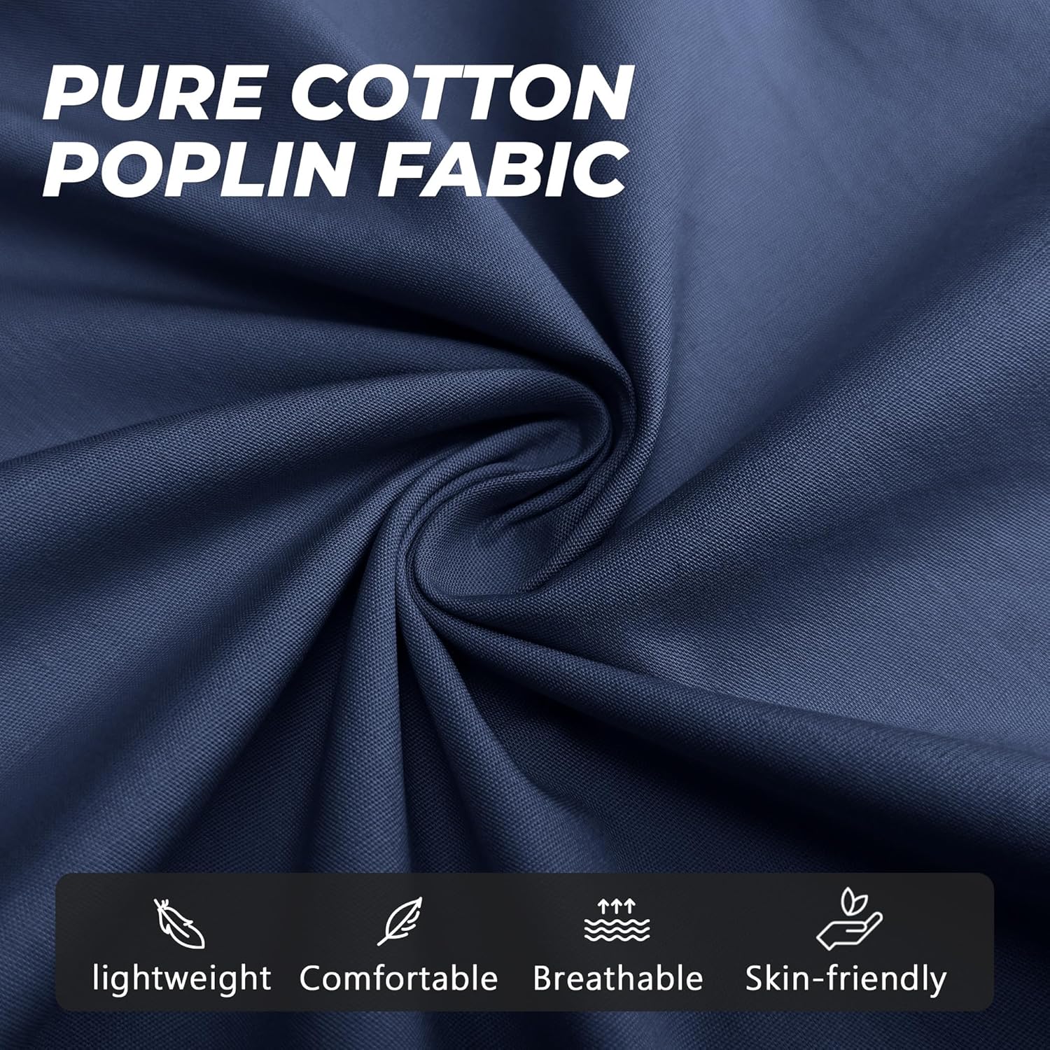 U2SKIIN Mens 100% Cotton Short Pajama Pants Lightweight Cool Sleep Pj Comfy Lounge Bottoms with Pockets and Button Fly - Image 2