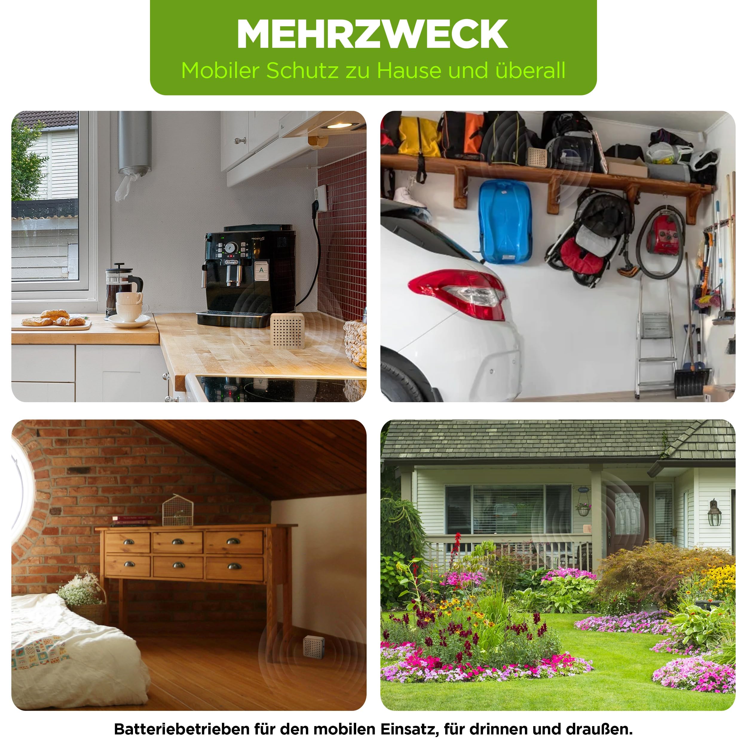 ISOTRONIC Ultraschall Mäuseabwehr zum Mäuse & Ratten vertreiben – Schädlingsvertreiber für Dachboden, Keller, Garage & Garten – Mäuseschreck ohne Gift & Mausefalle – 40m² Wirkungsbereich (1 Stück)