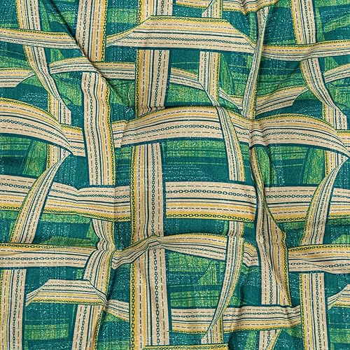 Miniatura 4 de Paquete de 2 cojines de mimbre para asiento de patio para exteriores e interiores con lazos, cojín para silla de comedor, 17 x 17 pulgadas (cuadros