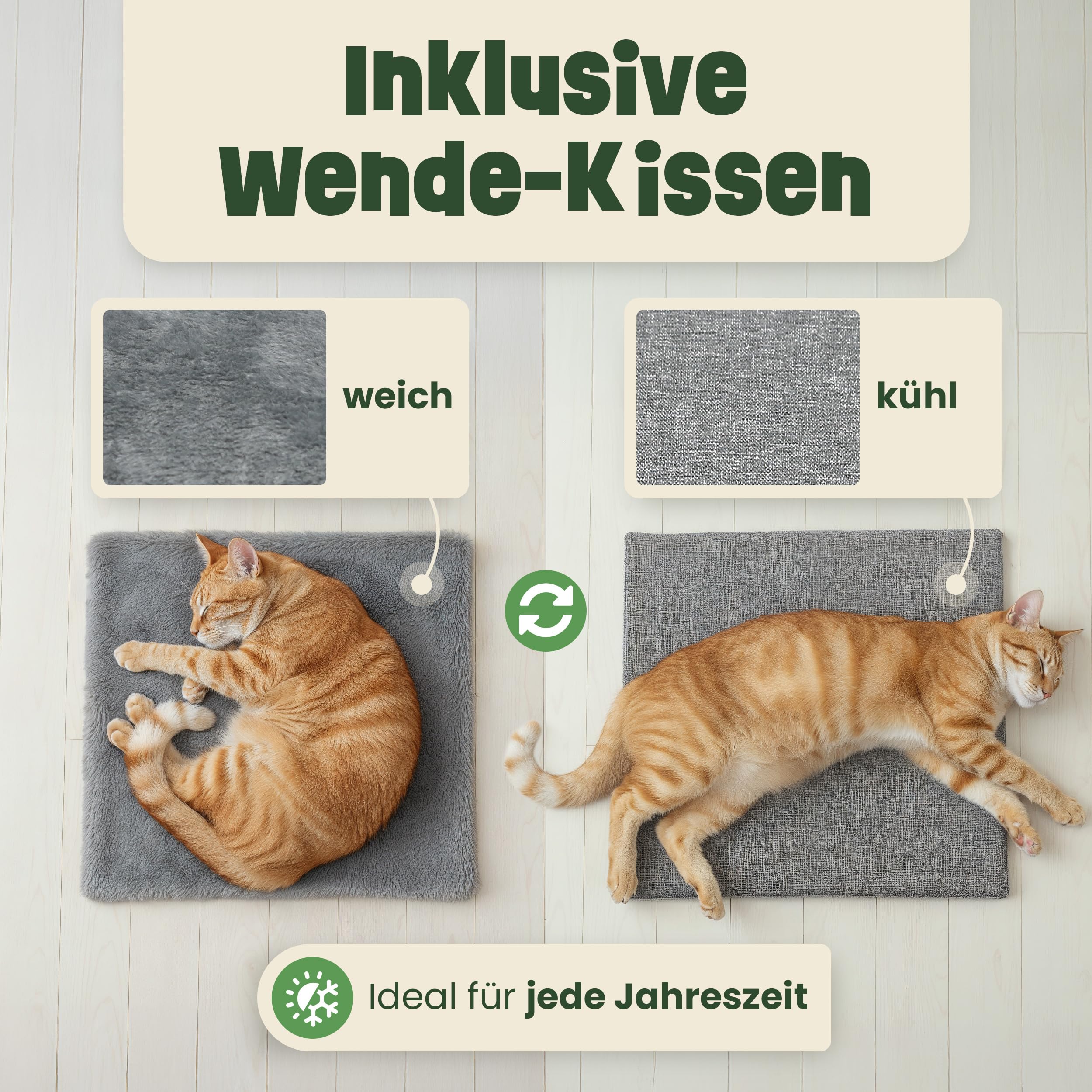 zooprinz Katzenhöhle 39x39x64 cm anthrazit mit Kissen | Cat Cave und Kuschelhöhle, Katzenbett für Indoor-Katzen, Katzenhaus als Versteck und Liegeplatz für große Katzen