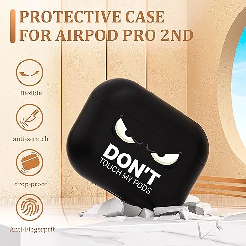 Miniatura 9 de Maxjoy Funda para Airpods Pro de 21 generación bonita funda para AirPod Pro 2 para mujeres y hombres con llavero de correa funda protectora suave a