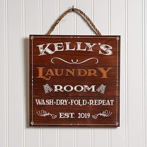 Miniatura 9 de Artblox Decoración personalizada para cuarto de servicio, letrero de nombre de madera 100% real, letreros de apellido para el hogar, letrero de