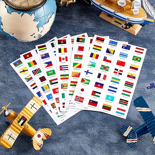 Miniatura 7 de Outus Calcomanías de bandera del mundo, calcomanías de bandera de país, banderas del mundo, calcomanías para diario, álbum de recortes, decoración