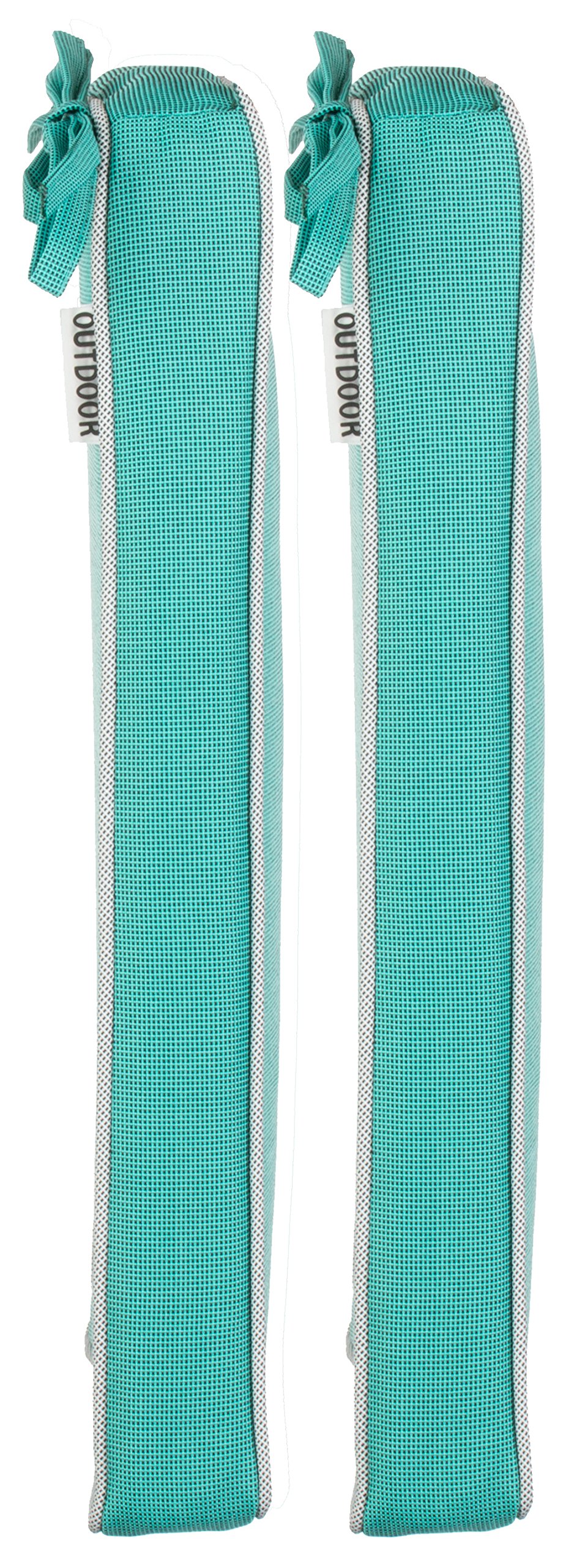 Brandsseller Coussin d’extérieur décoratif – Résiste à la saleté et à l’eau – Garnissage 220 g Dimensions : environ 40 x 40 x 4 cm. 2er-Vorteilspack Türkis - strukturiert