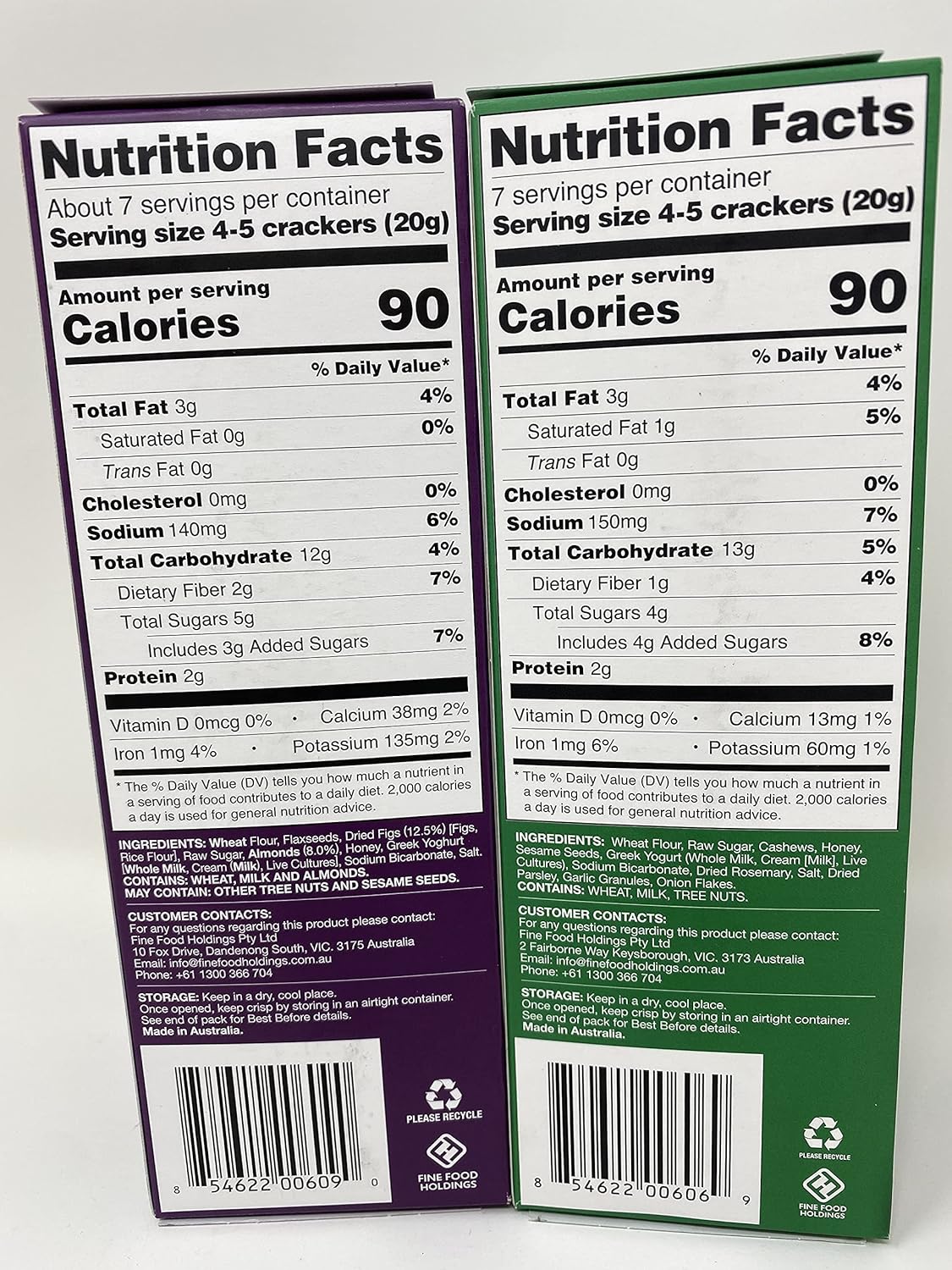 Seeded Artisan Crisps Cracker Variety Pack | Fig And Almond | Cashew And Rosemary 5.3oz 2 Pack