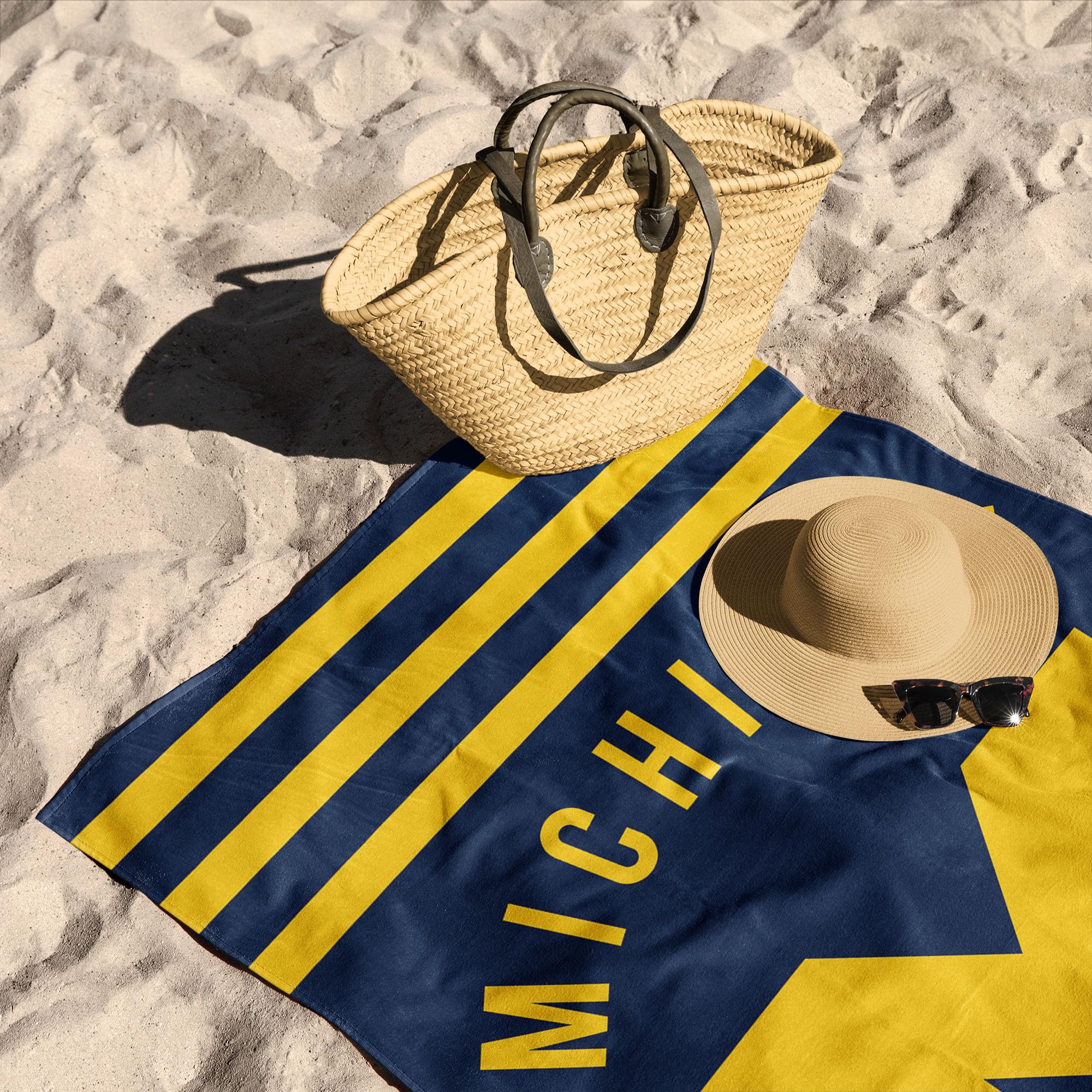 NCAA Michigan Wolverines Toalla de Playa Azul 30 x 60 Pulgadas