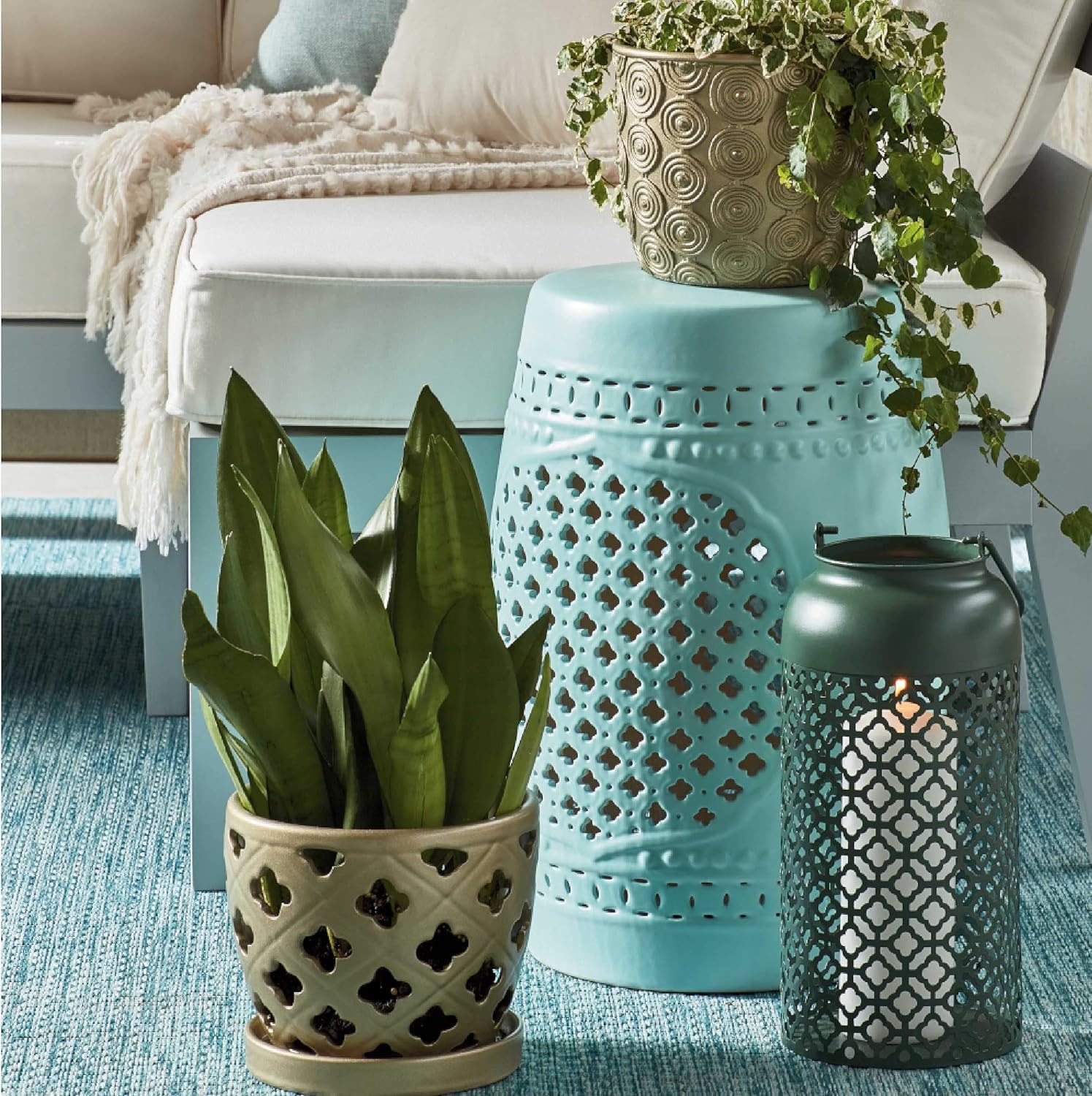 Krylon K05506007 COLORmaxx Spray Paint and Primer for Indoor/Outdoor Use, Gloss Blue Ocean Breeze 12 Ounce (Pack of 1) - - 