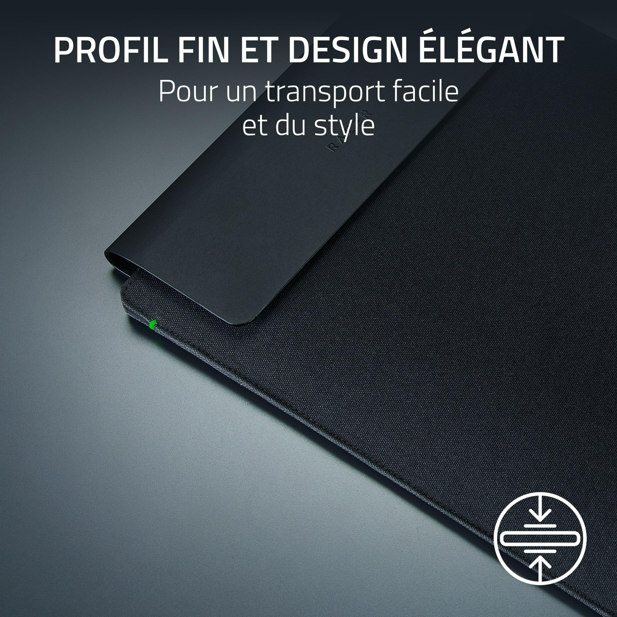 Razer Laptop Sleeve 16" - Housse rembourrée pour Ordinateurs Portables 16 Pouces - Profil Fin et Design élégant - Tissu Polyester léger et résistant - Rabat à Fermeture magnétique | Noir