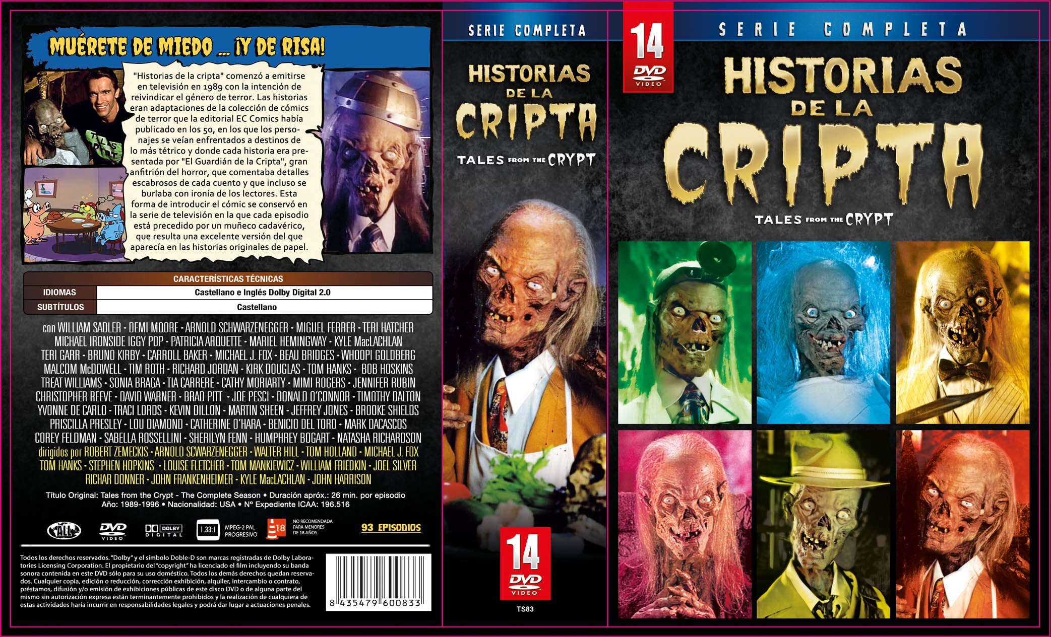 Historias de la Cripta Serie Completa 14 DVD Tales from The Crypt [Import]