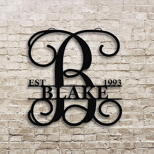 Miniatura 2 de Carta personalizada del monograma del metal, monograma modificado para requisitos particulares de la