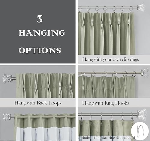 Miniatura 10 de Cortina plisada completa para ventana, tratamiento de ventana de dormitorio, reducción de ruido, con aislamiento térmico, pestaña trasera de 84