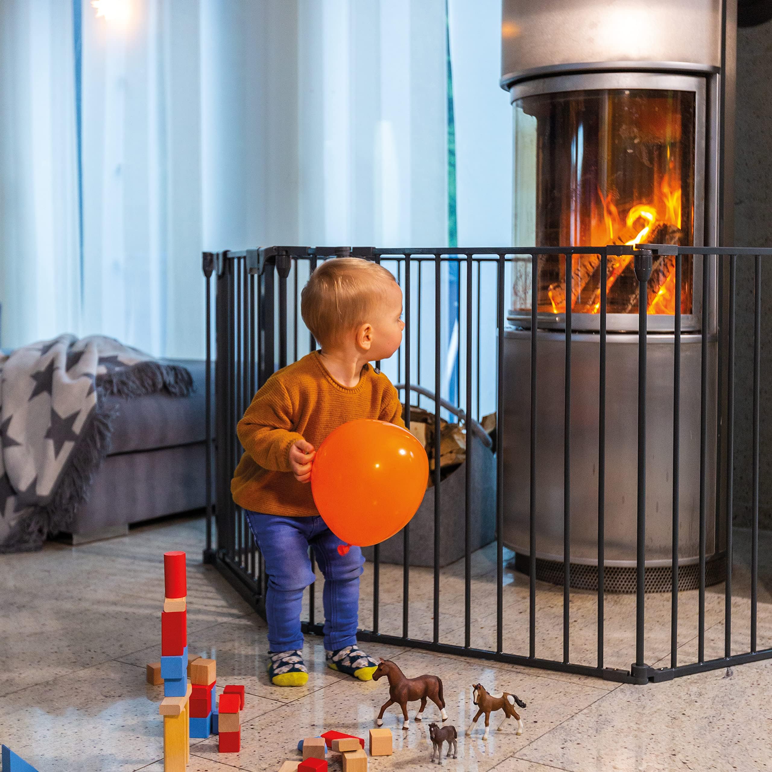 ABUS JC8700 Félix - Barrera de Chimenea (375 cm), Color Negro | Sensor electroquímico de 10 años, pila de 5 años reemplazable, norma EN 50291-1:2018, cobertura de 60 m², a partir de 30 ppm
