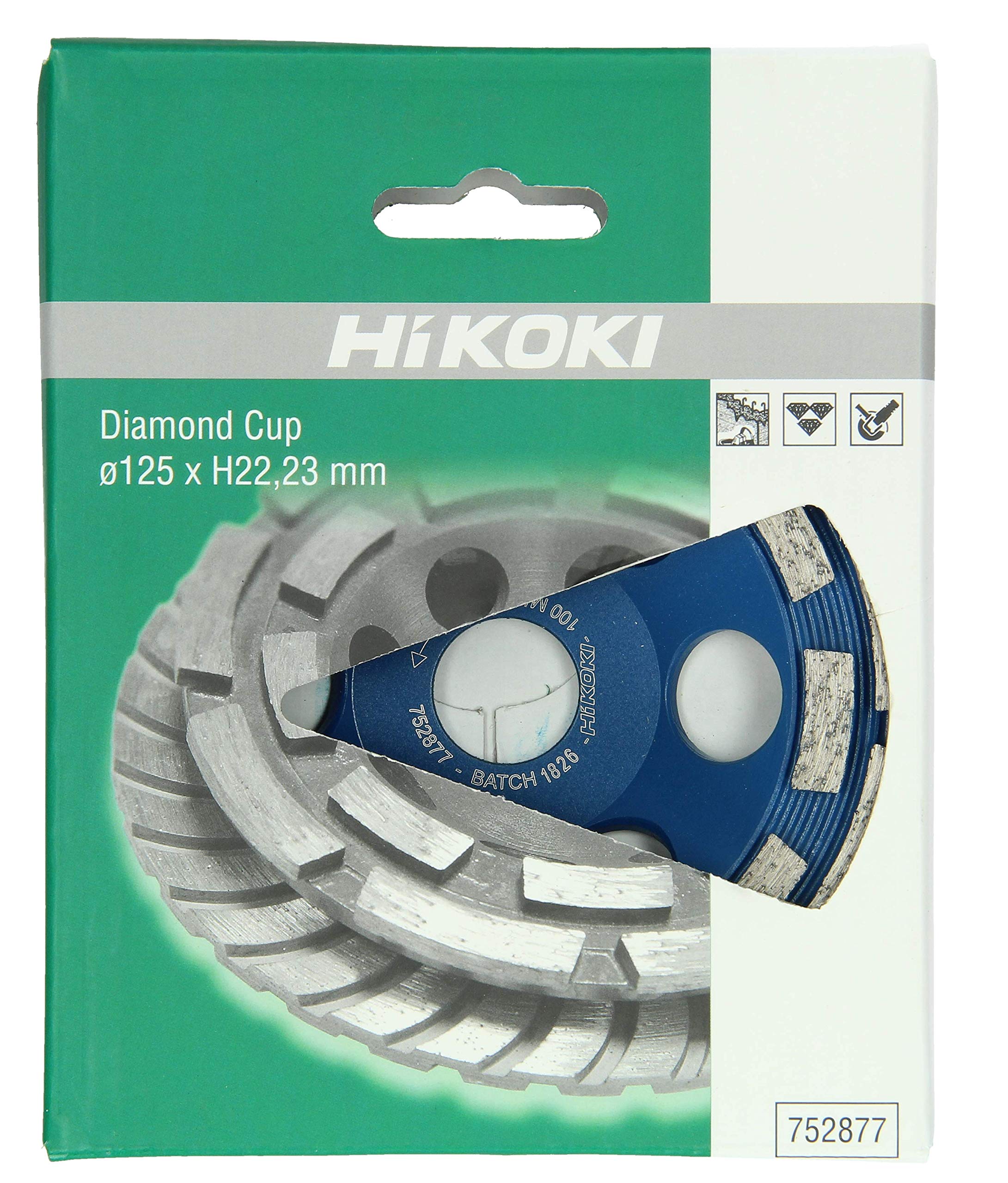 Hikoki tools 752877 - Disco Diamante 125x22,2x5 mm doble fila PREMIUM para des