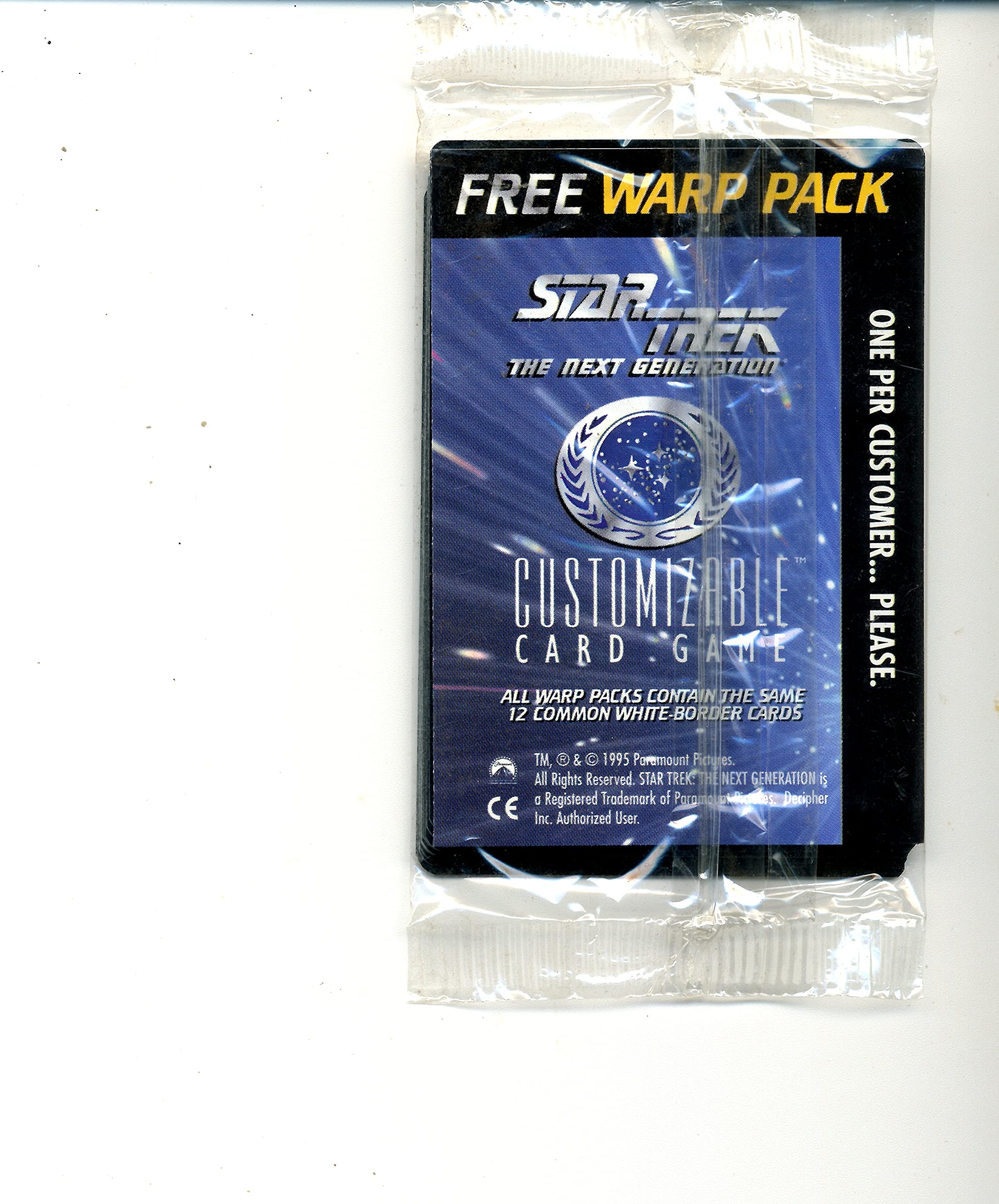 Decipher Star Trek The Next Generation Customizable Card Game Limited  Edition Warp Pack at Amazon's Entertainment Collectibles Store