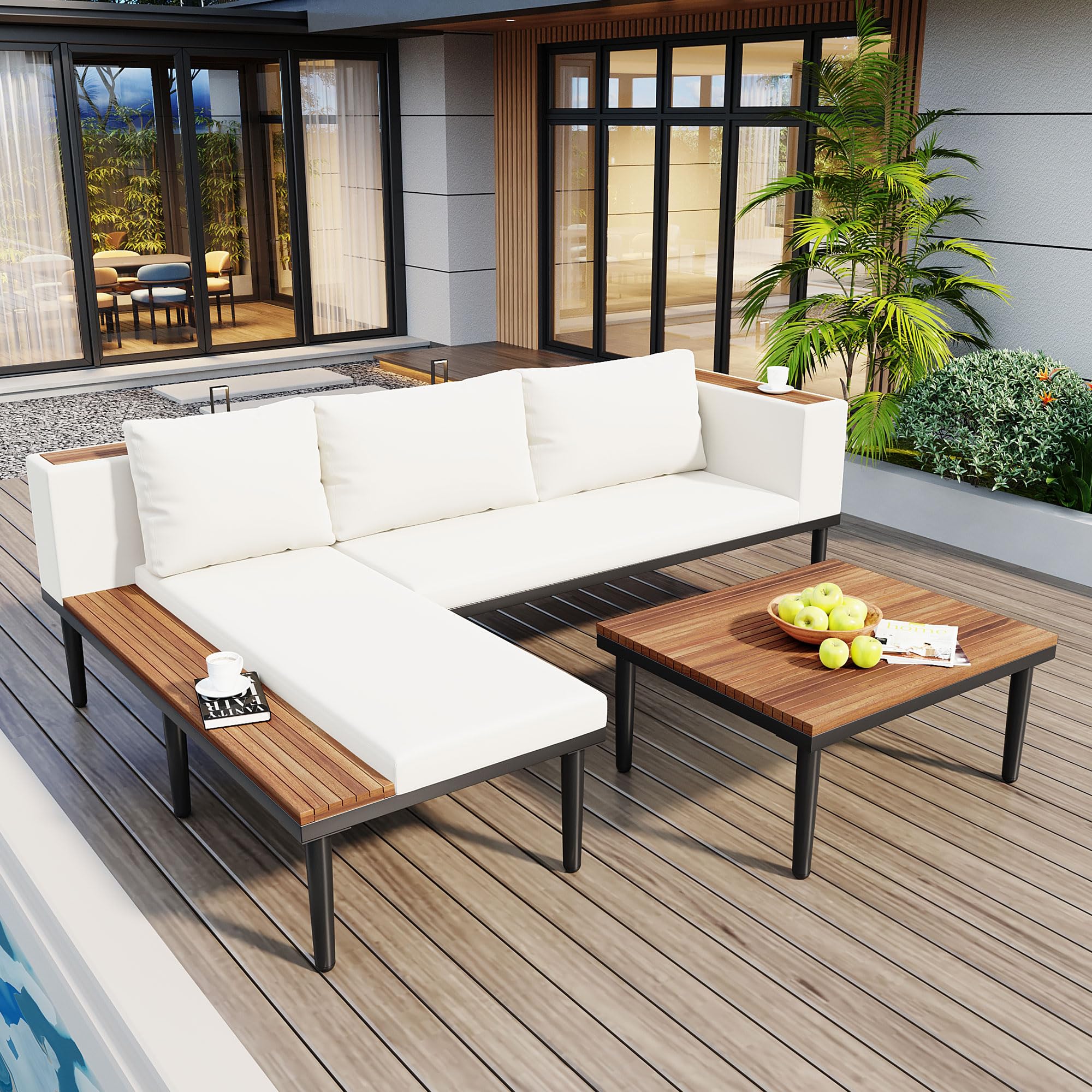 Snapklik.com : Merax 6-Seat Patio Outdoor Sectional Furniture Set ...
