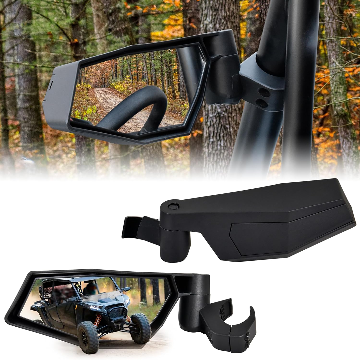 SAUTVS Adjustable Rearview Side Mirrors for Polaris RZR XP 1000 2024+, Folding Side View Mirrors for Polaris RZR XP 1000/ XP 4 1000 Ultimate/Sport/Premium 2024+ Accessories