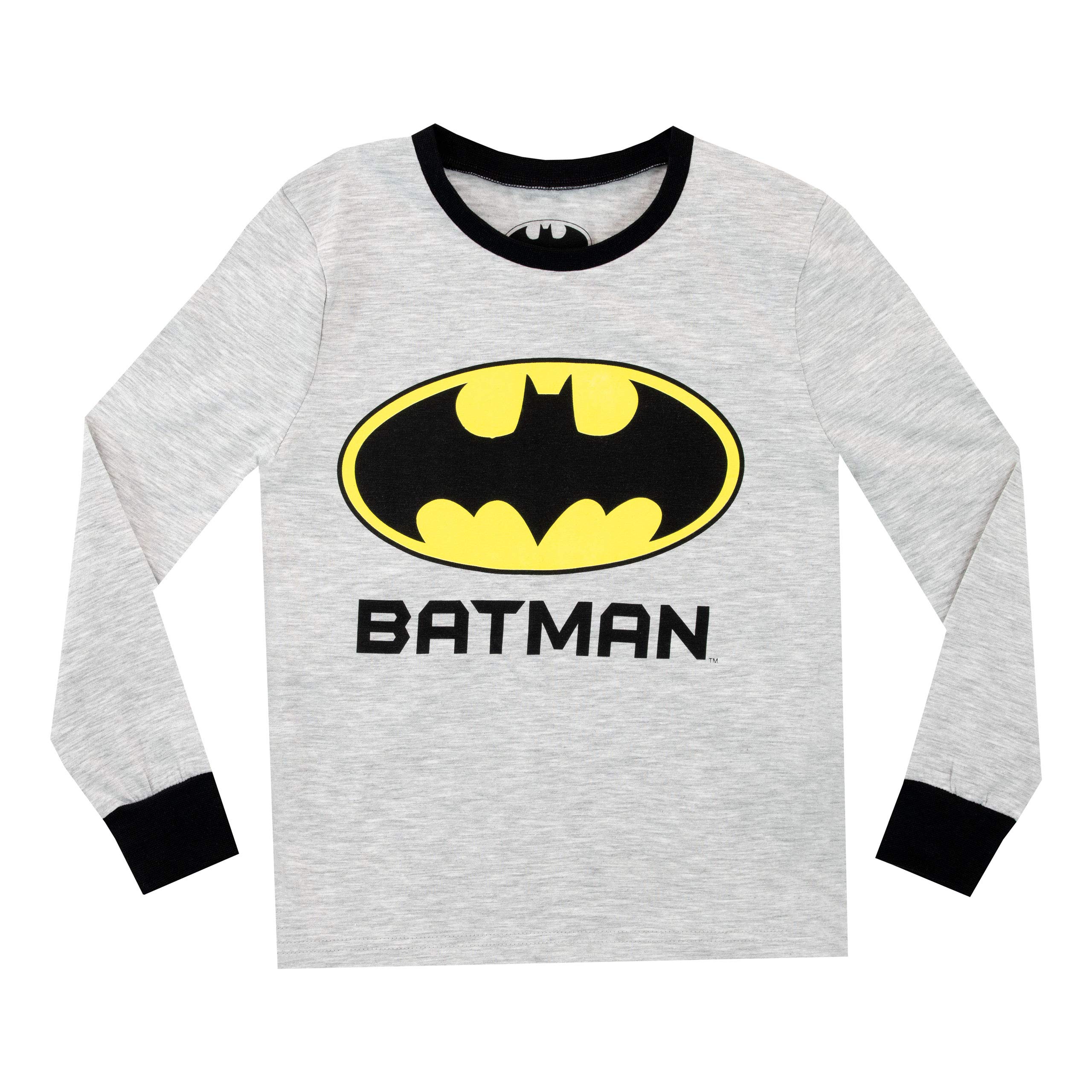 DC Comics Pijamas de Manga Larga para niños Batman Ajuste Ceñido